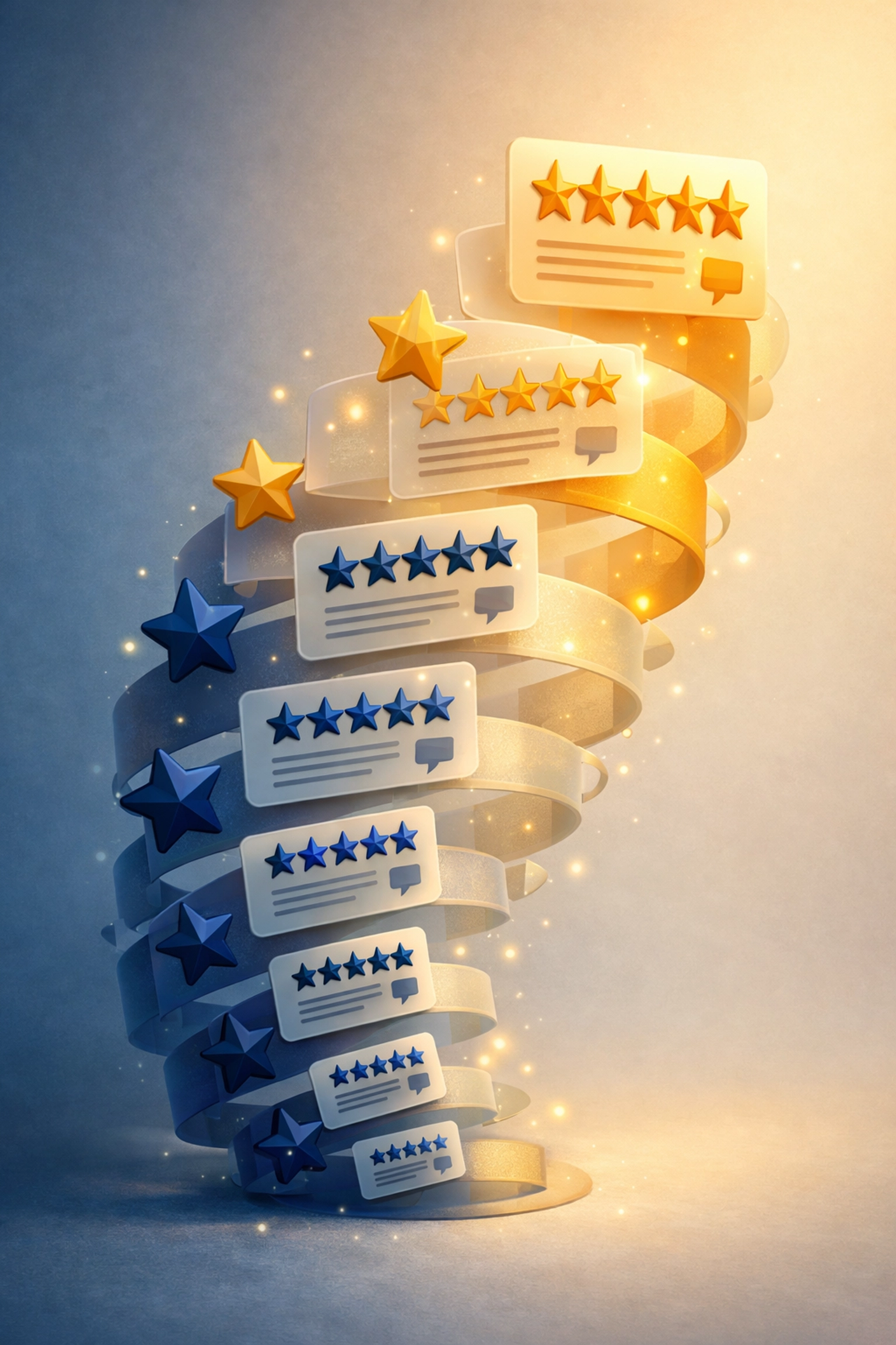 Five-star customer review ratings illustrating SEO ranking growth for businesses