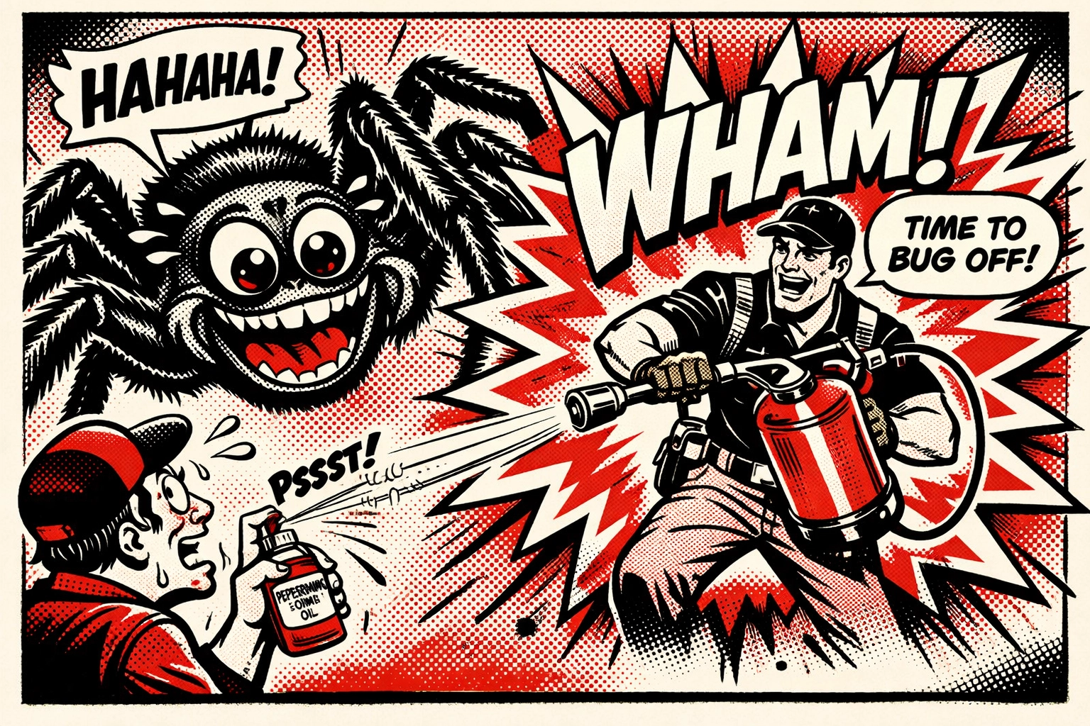 Expert exterminator in Jasper AL stopping a spider infestation using professional grade products.