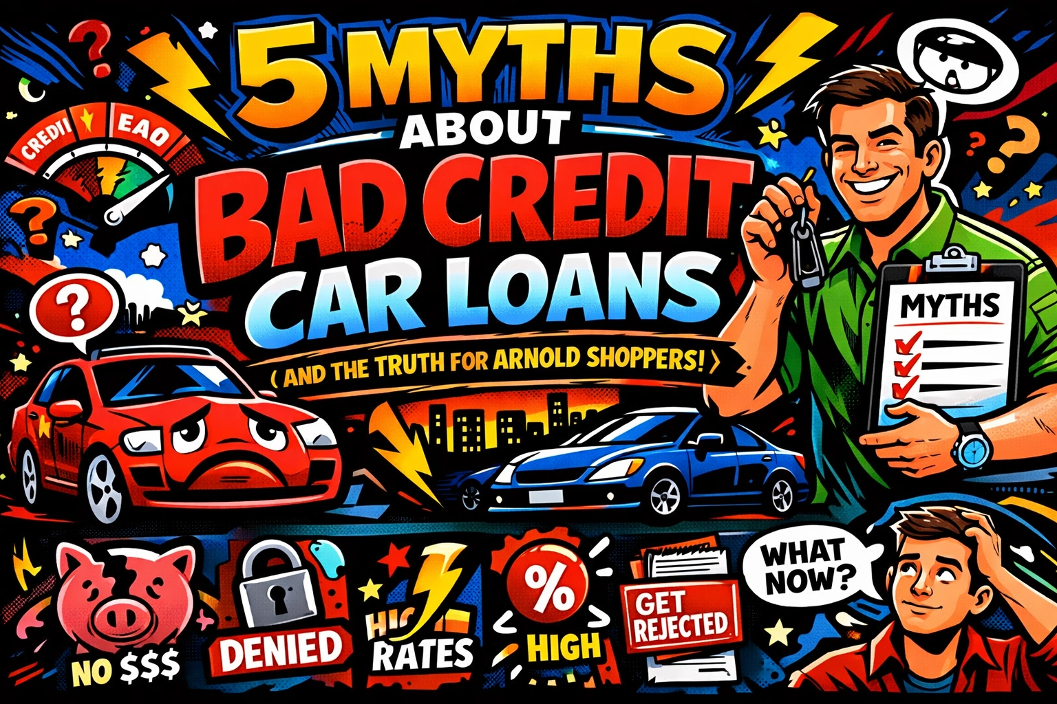 [HERO] 5 Myths About Bad Credit Car Loans (And the Truth for Arnold Shoppers)