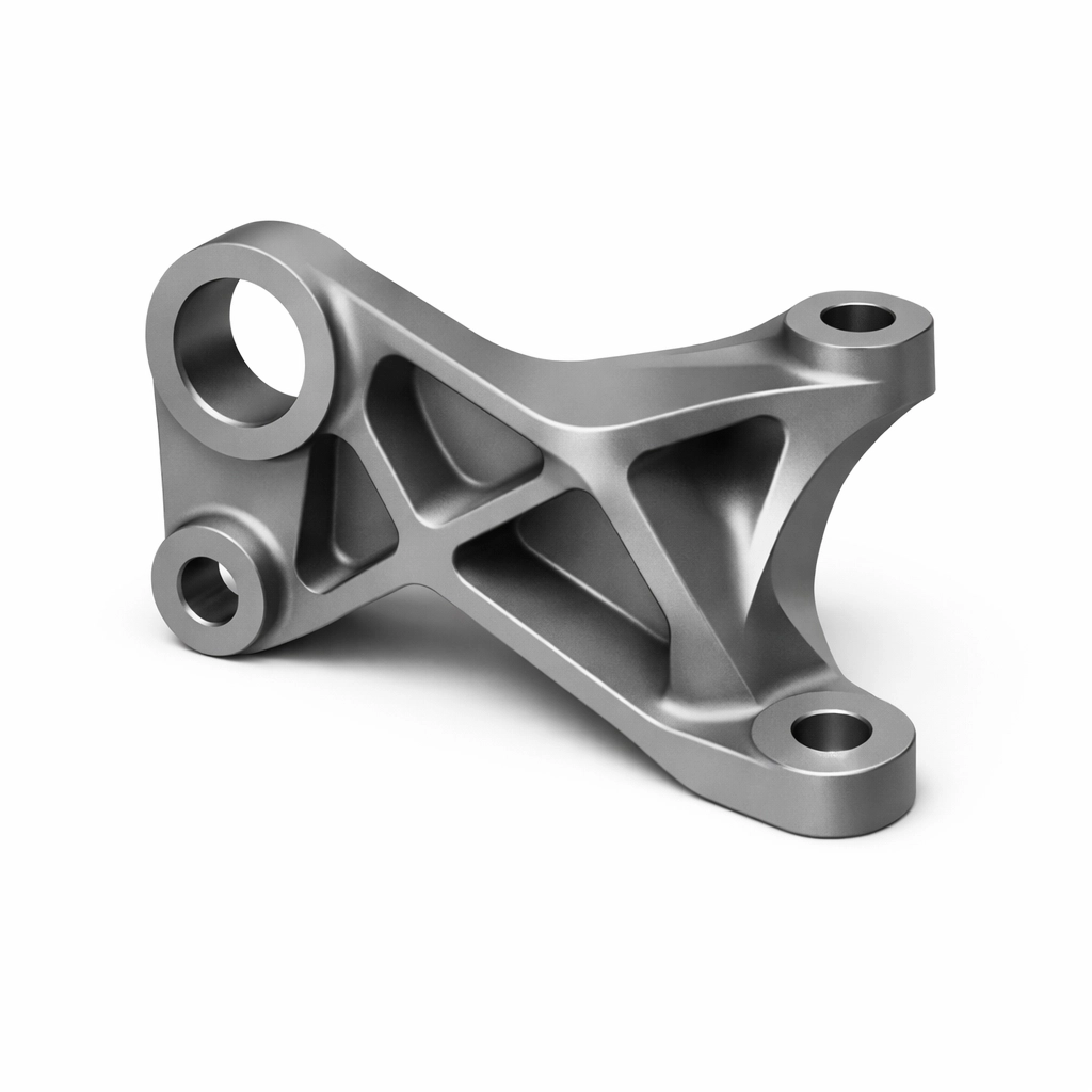 Production-ready 3D printed engine bracket for high-quality industrial manufacturing. Production-ready 3D printed engine bracket for high-quality industrial manufacturing.