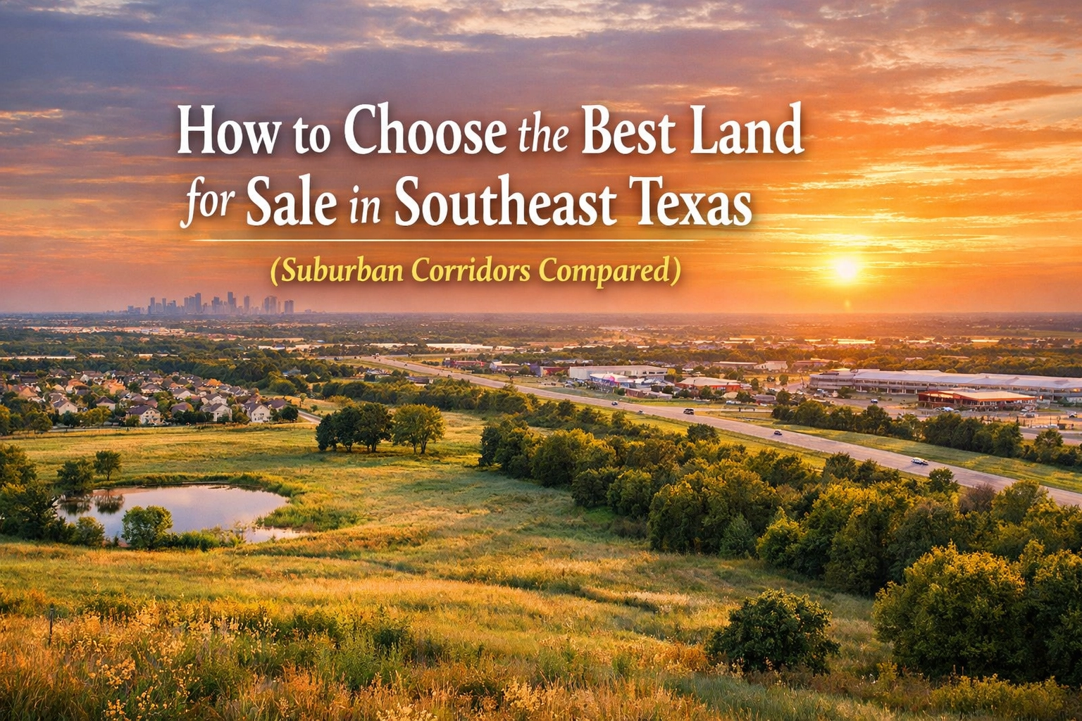 [HERO] How to Choose the Best Land for Sale in Southeast Texas (Suburban Corridors Compared)