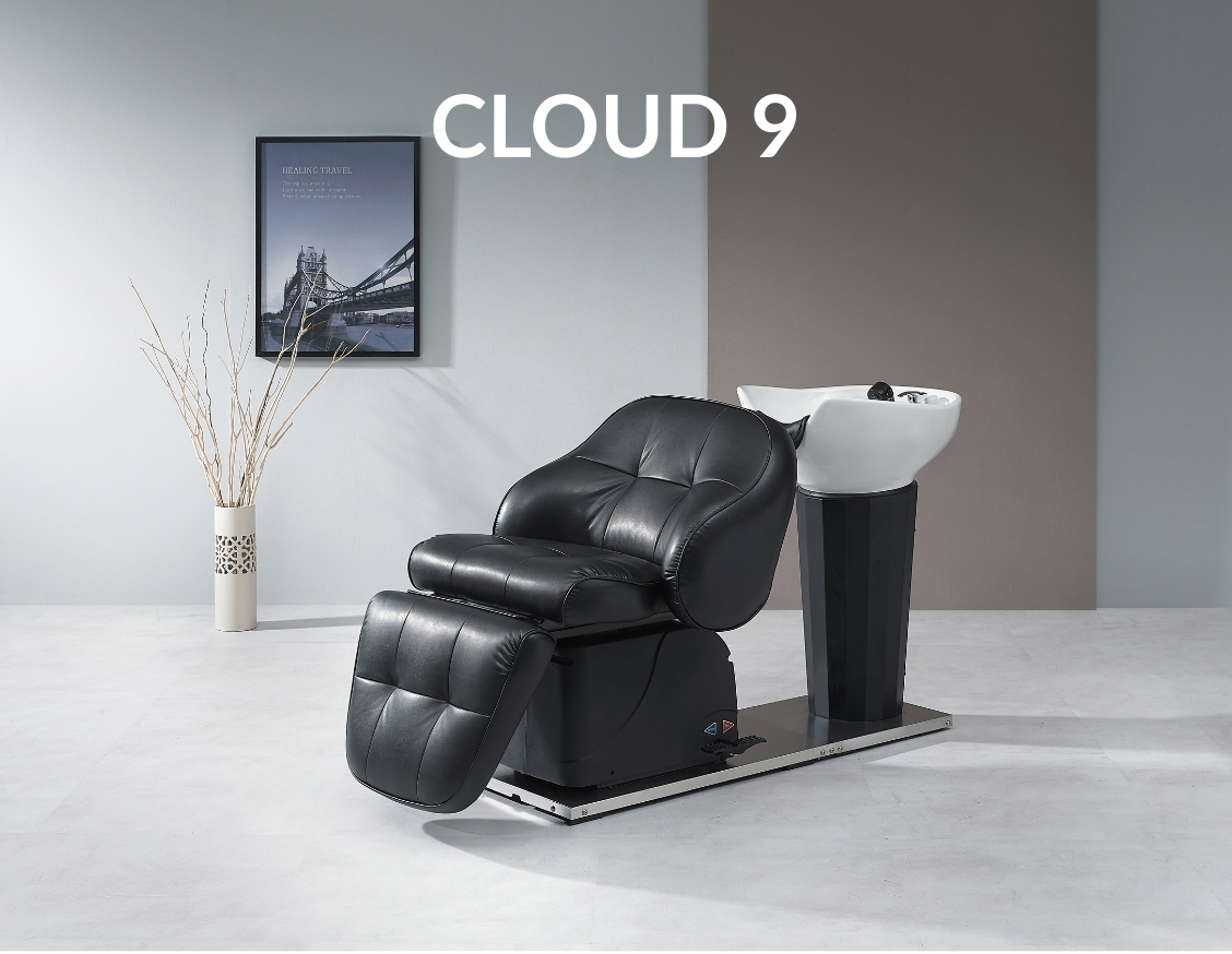 Ergonomic Korean head spa chair and wash basin set