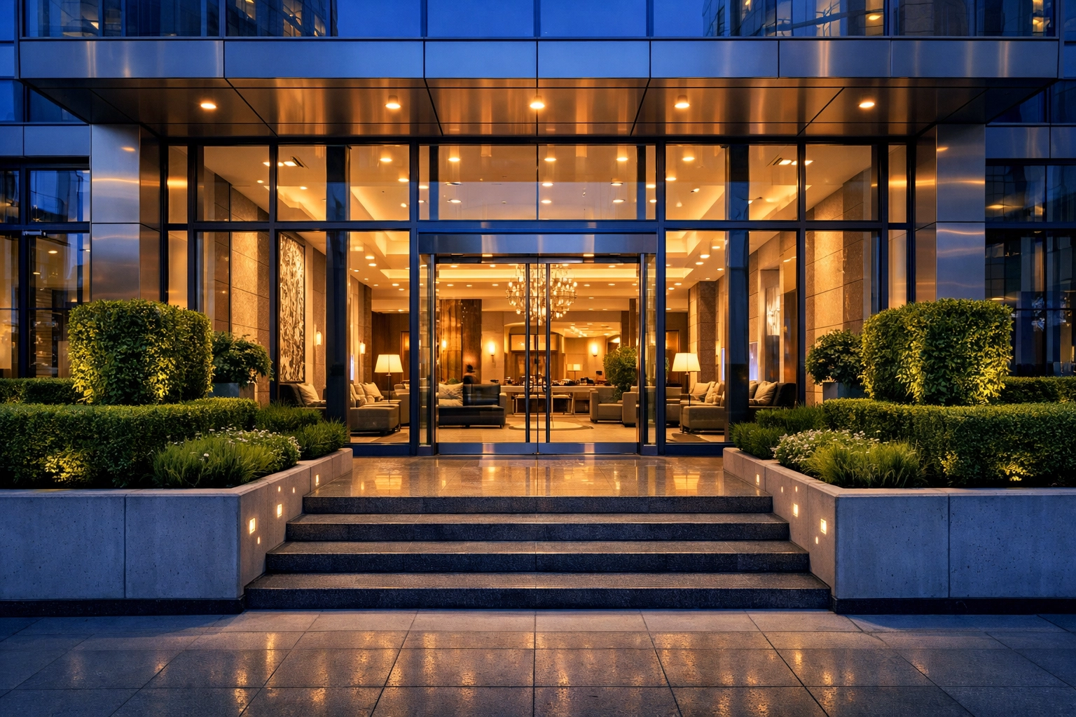 Luxury downtown Vancouver condominium entrance, ideal for strata-approved airbnb management.