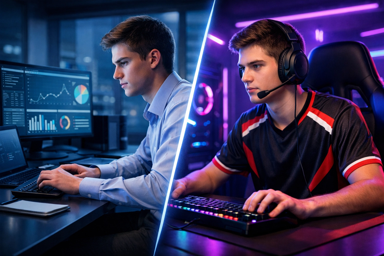 Esports talent pipeline showing student gamer transition to corporate professional career