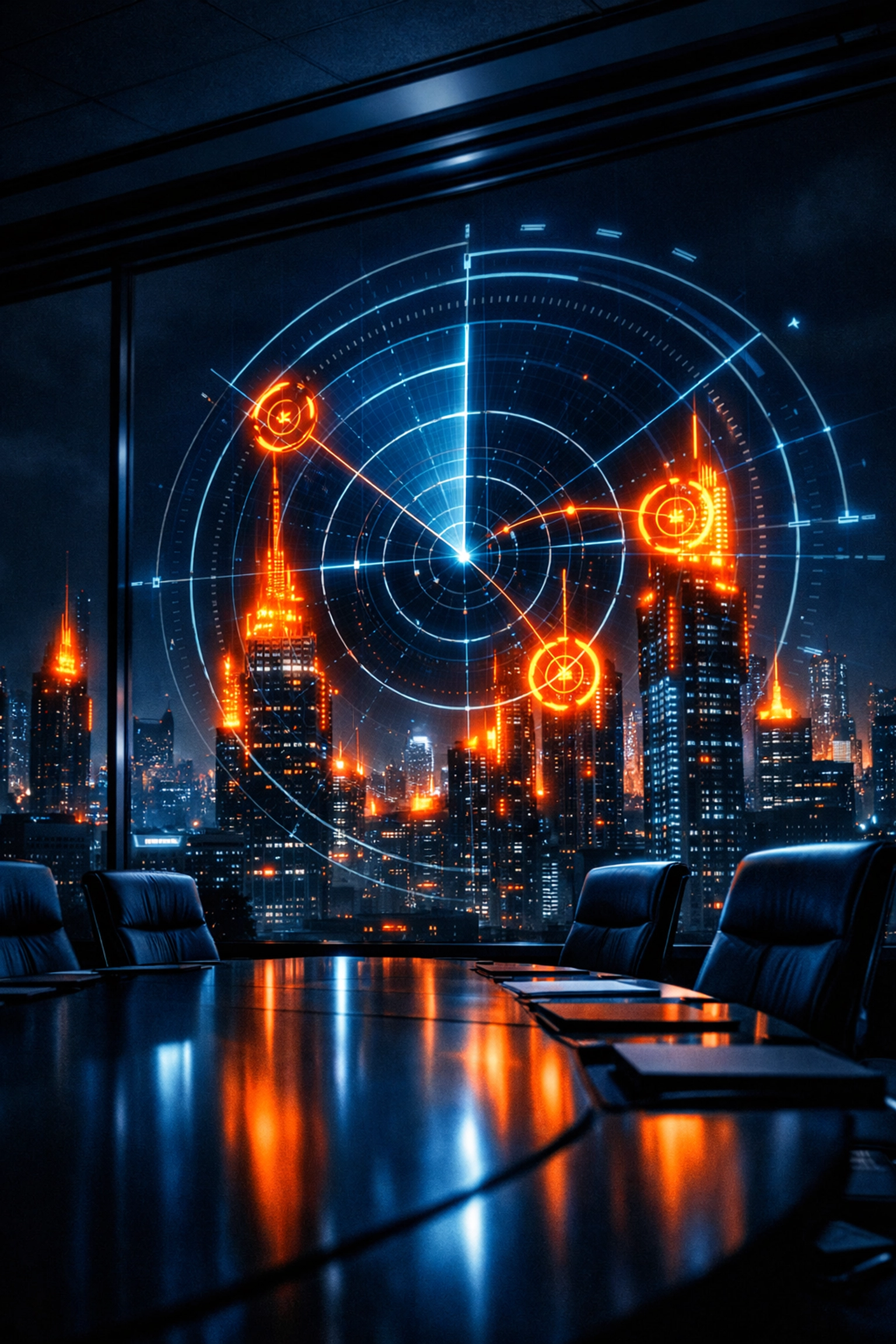 Predictive AI technology identifying high-intent B2B leads using real-time data heat maps.