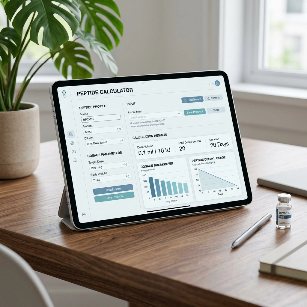Digital Peptide Calculator Interface