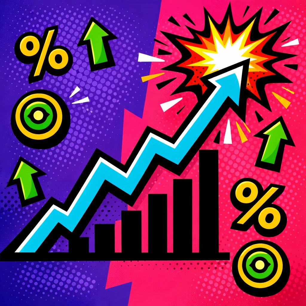 Rising graph showing increased lead conversion rates with AI automation