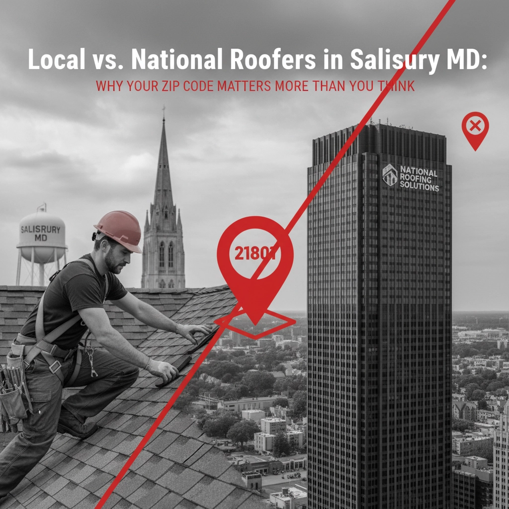 Local vs. National Roofers in Salisbury MD: Why Your Zip Code Matters More Than You Think