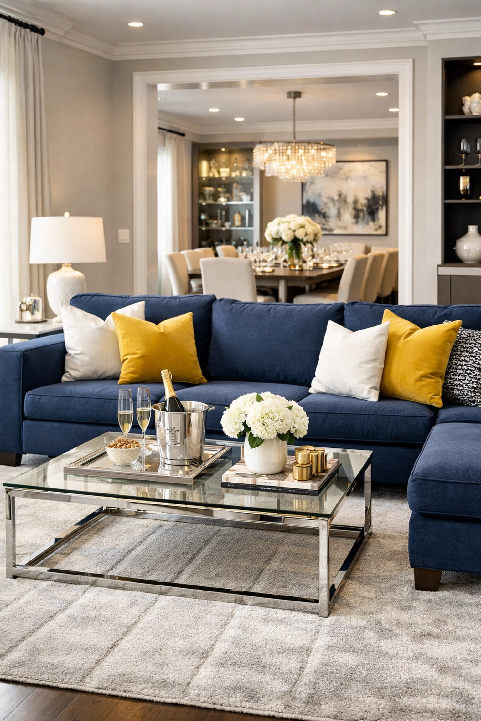 A spotless living room maintained by weekly house cleaning in Leominster MA.