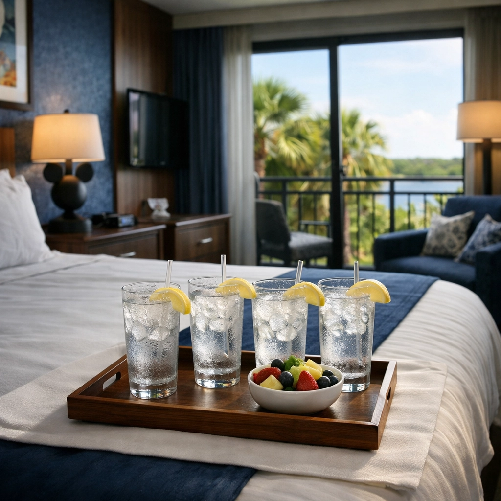 Relaxing Disney World resort room interior showing the comfort of a thoughtfully planned vacation.