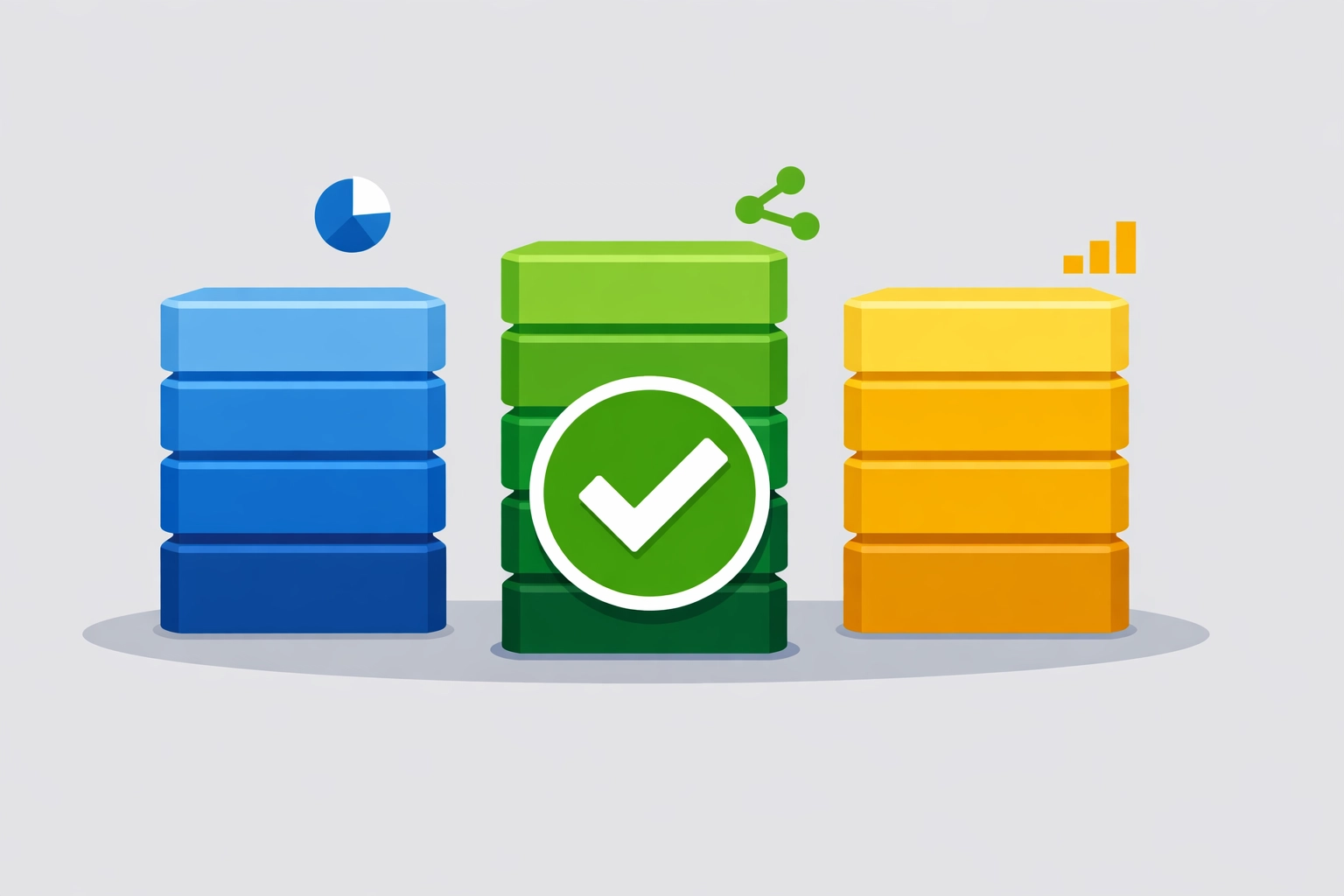 Organized digital blocks and a checkmark symbolizing a consistent crypto tax accounting method.
