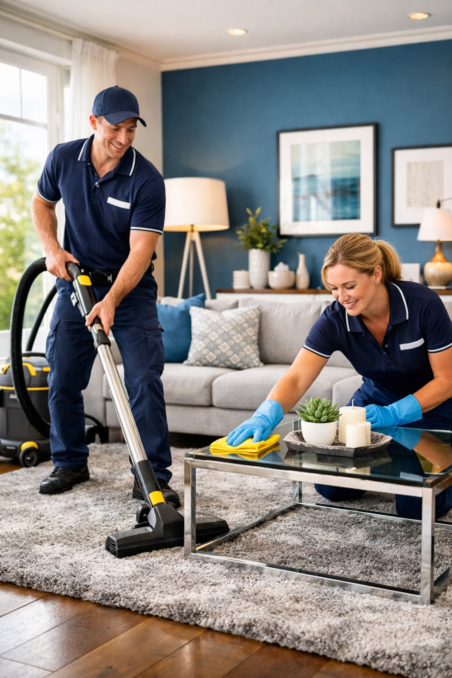The Cleaning Ninjas team performing a meticulous deep cleaning in a modern Marlborough home.