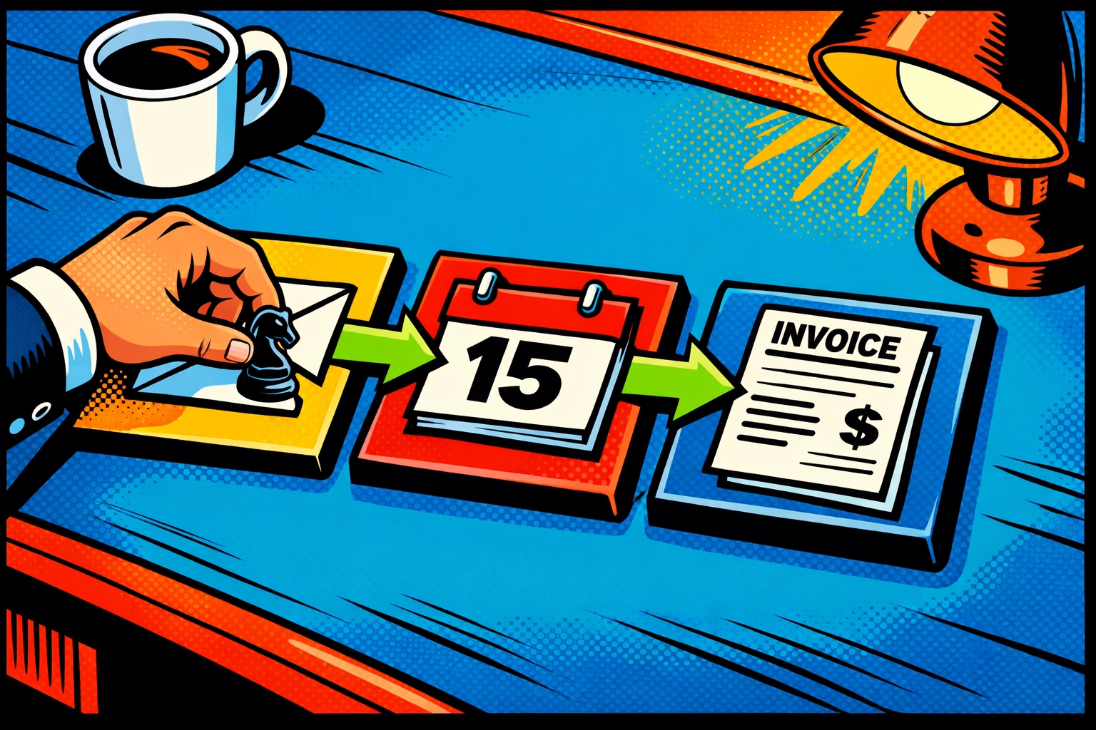 A visual roadmap showing how to automate admin tasks like emails and invoicing with AI.