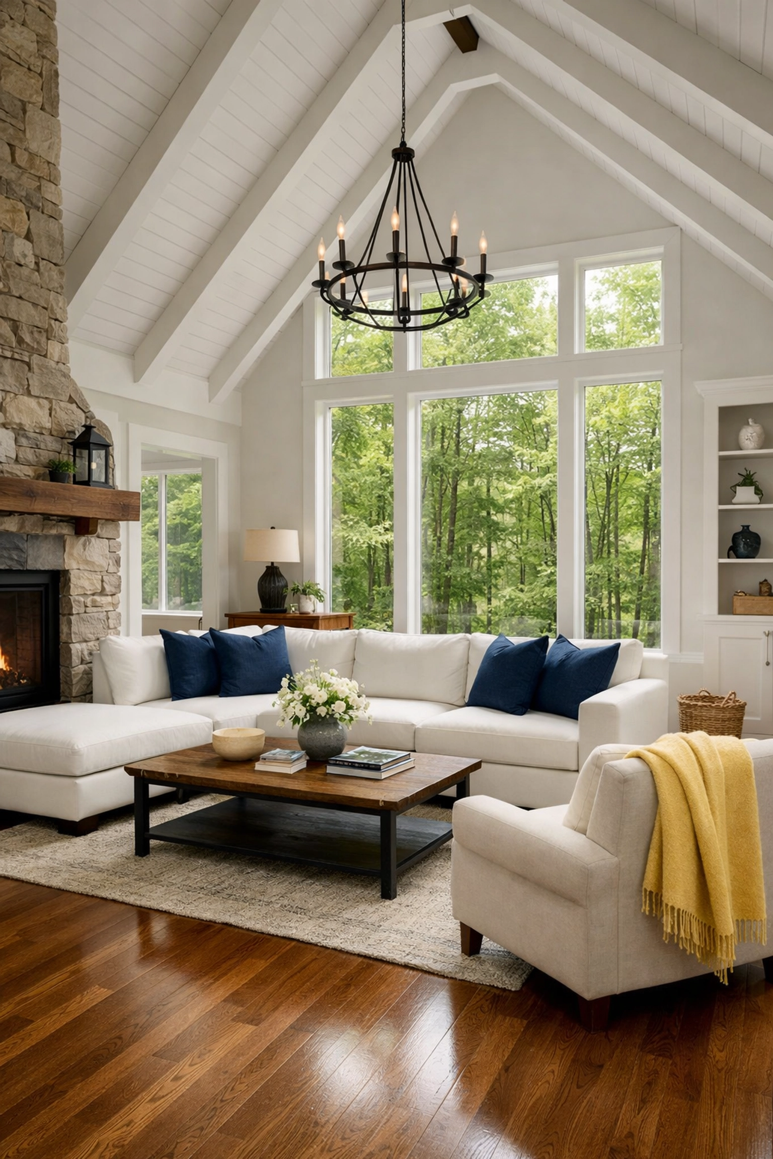 A perfectly clean Bolton living room maintained by expert professional cleaners Bolton MA.