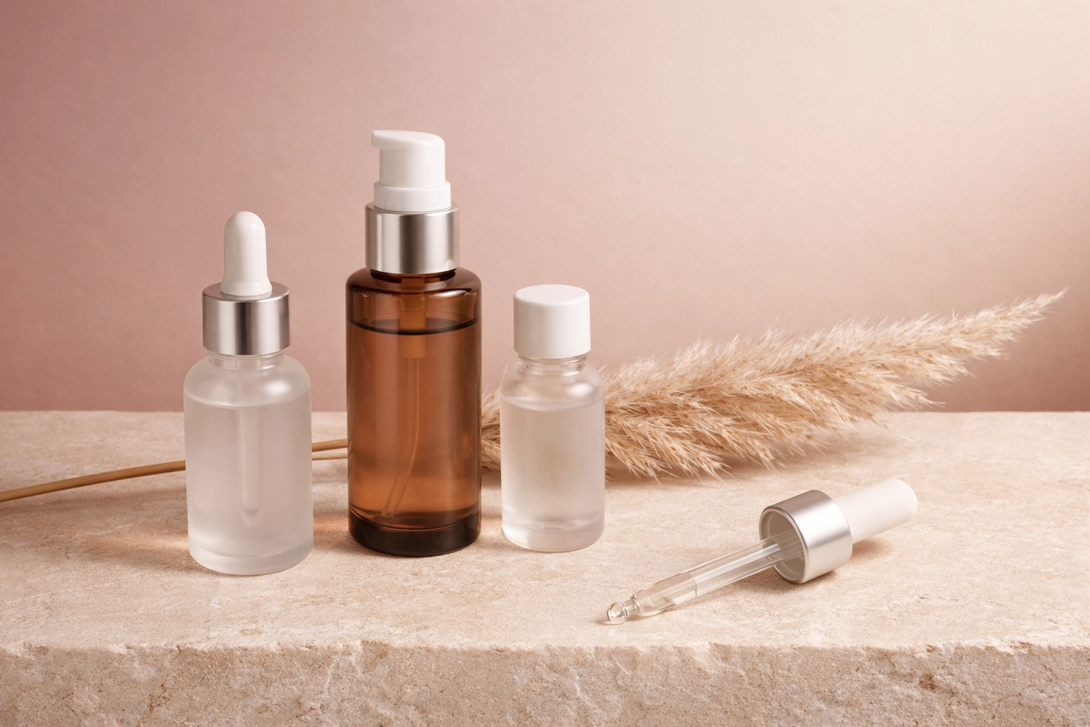 Professional medical-grade skincare bottles for a healthy daily skincare routine.