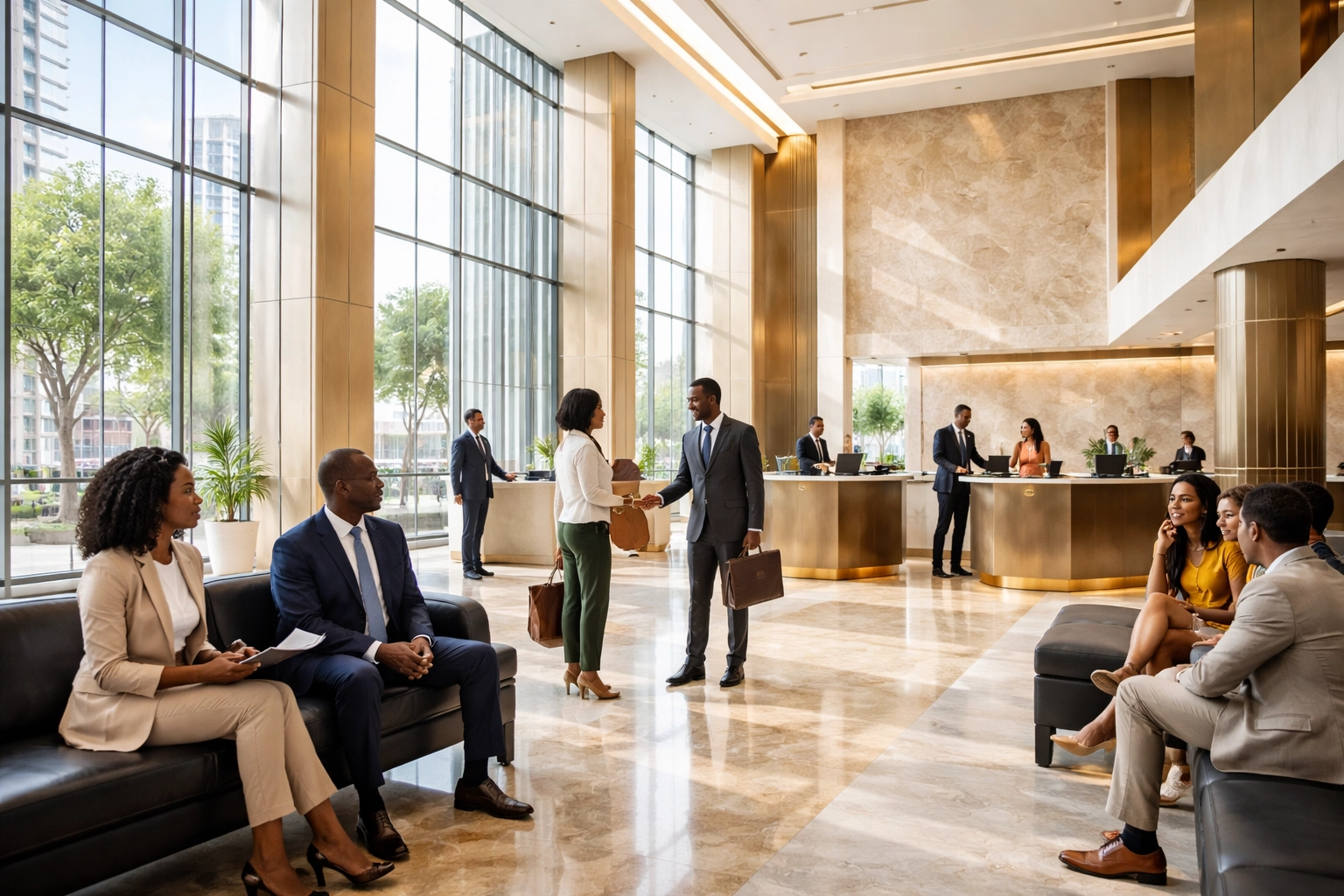 Banking on Our Future: Why the West's First Black-Owned Bank is a Win for All of Us Modern bank lobby with Black professionals and customers highlighting community banking access