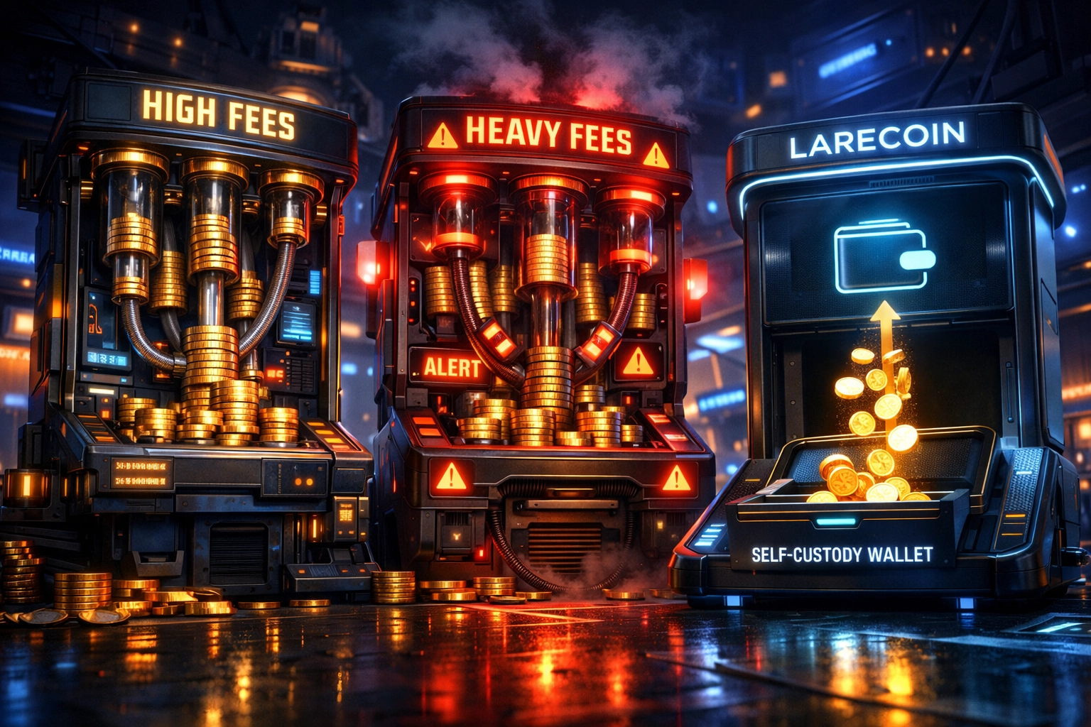 Crypto payment fee comparison: NOWPayments and CoinPayments extraction vs Larecoin zero-fee model