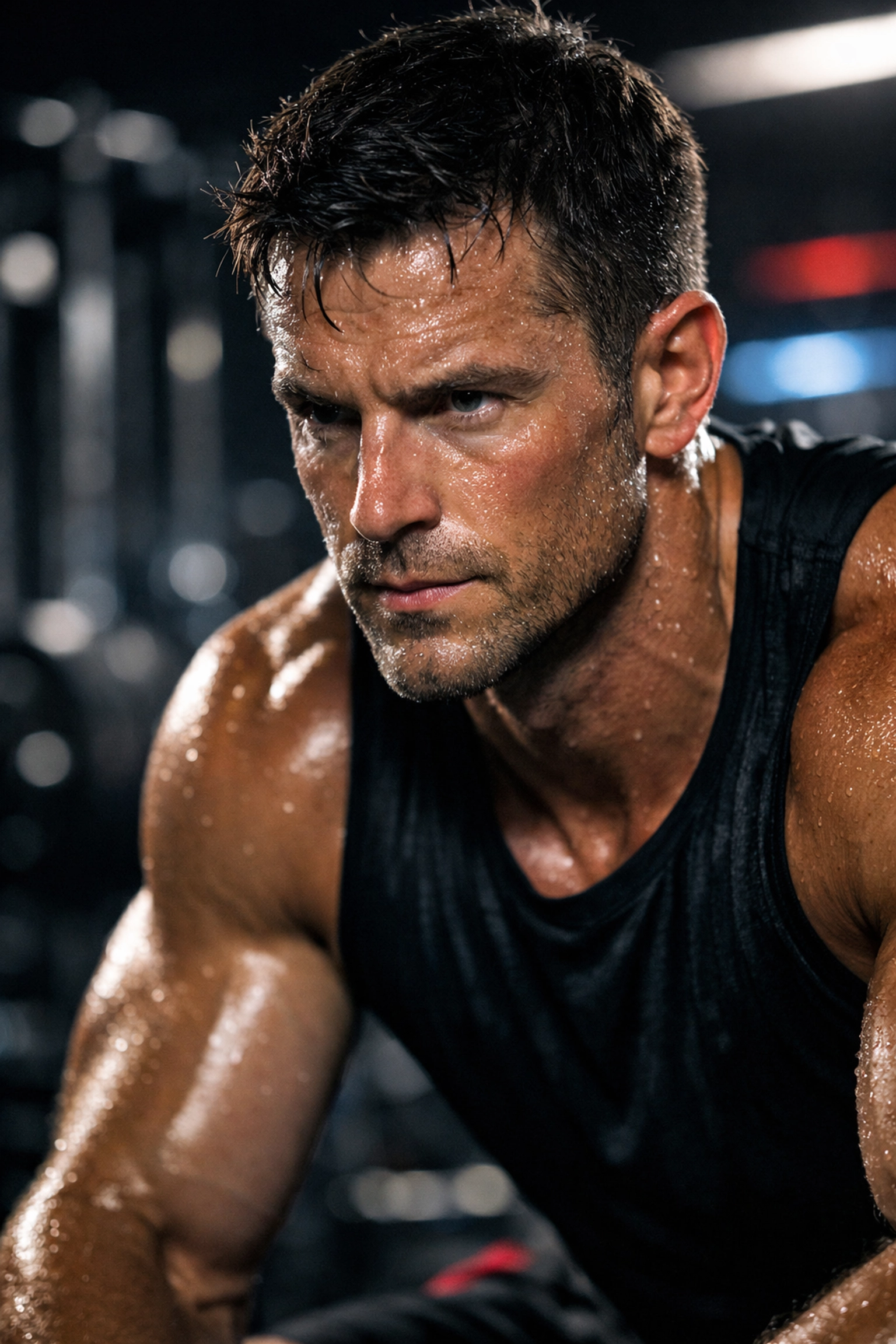 Focused athlete training in a high-performance facility to build disciplined winning habits.