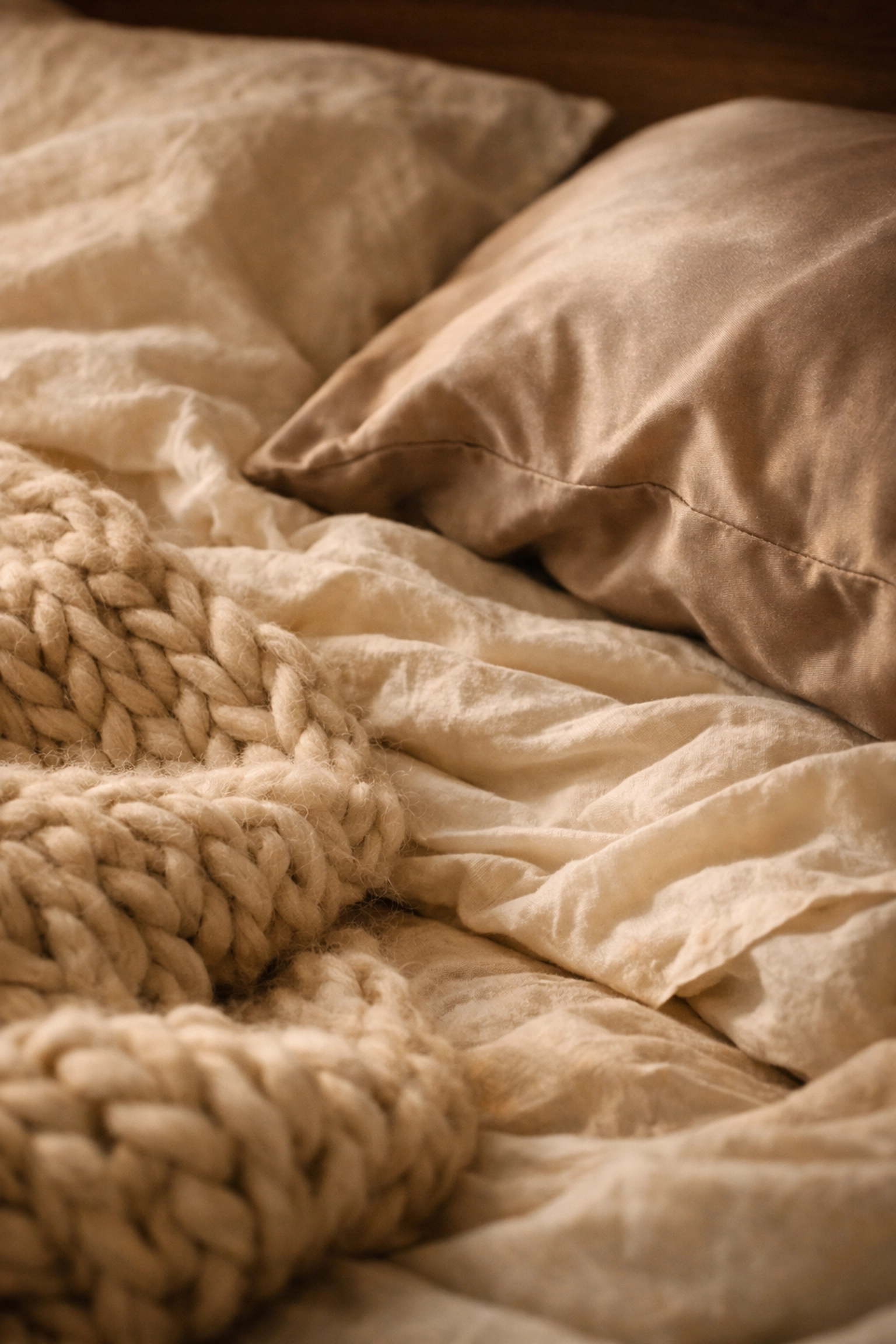 Soft bedding layers highlighting the 5-5-5 rule for essential postpartum rest.