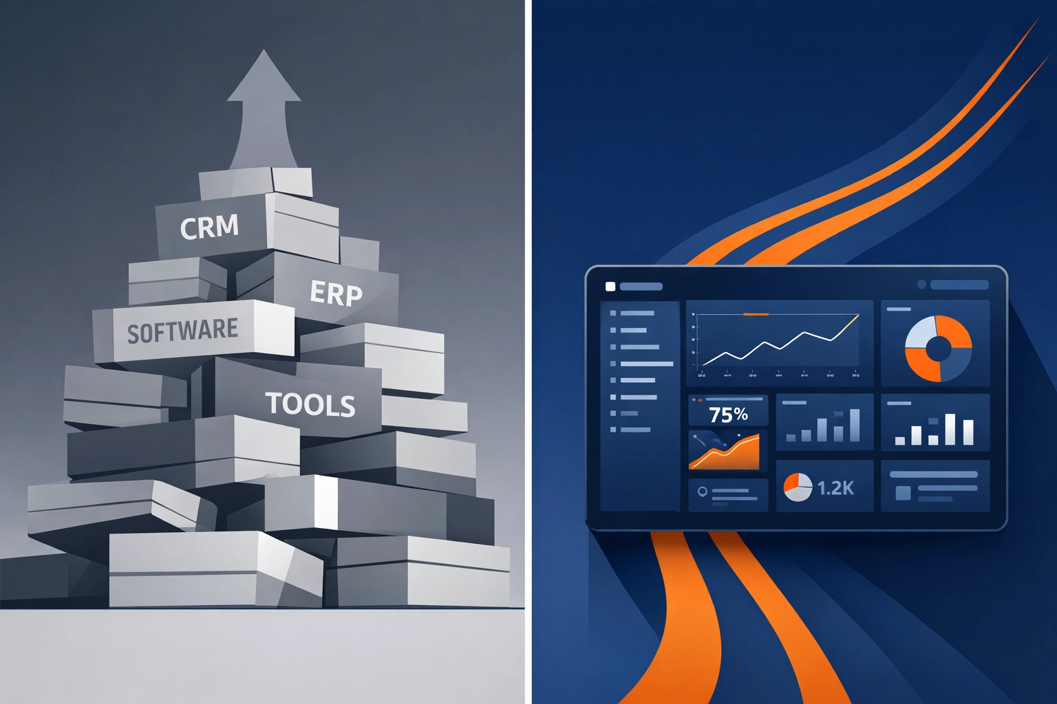 Comparison of off-the-shelf software limitations versus custom web application flexibility