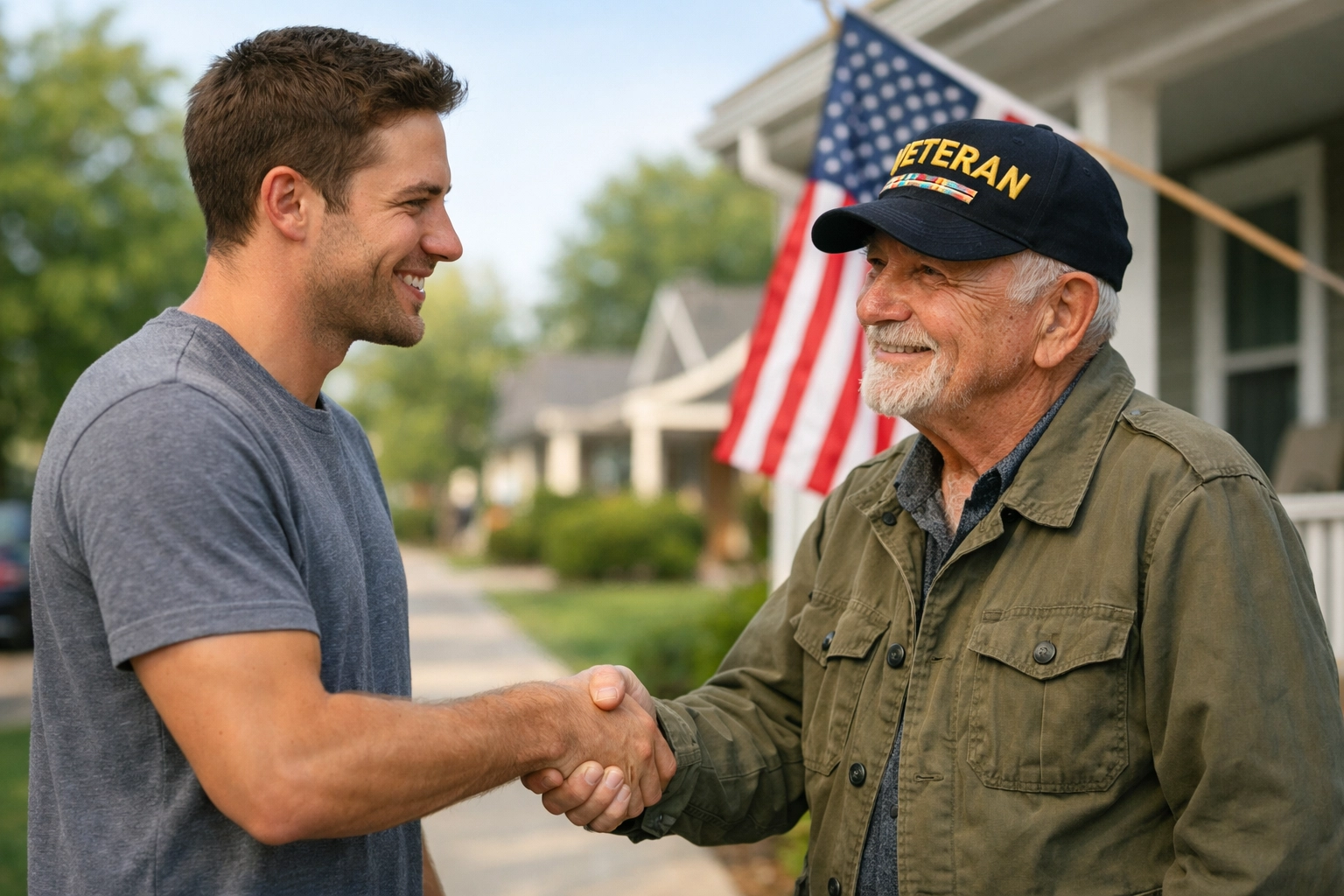 Citizens honoring local veterans and heroes as part of the Pledge Allegiance community mission.