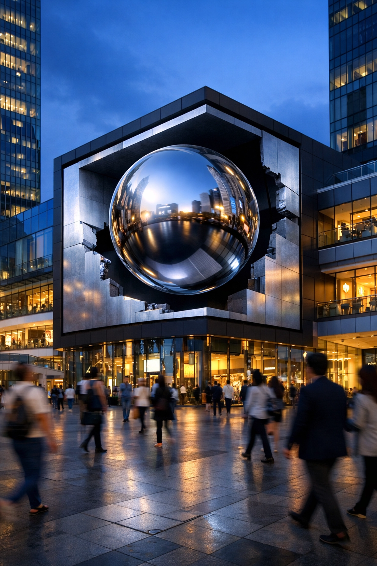 Cutting-edge 3D digital signage technology used to scale brand presence in high-traffic urban areas.