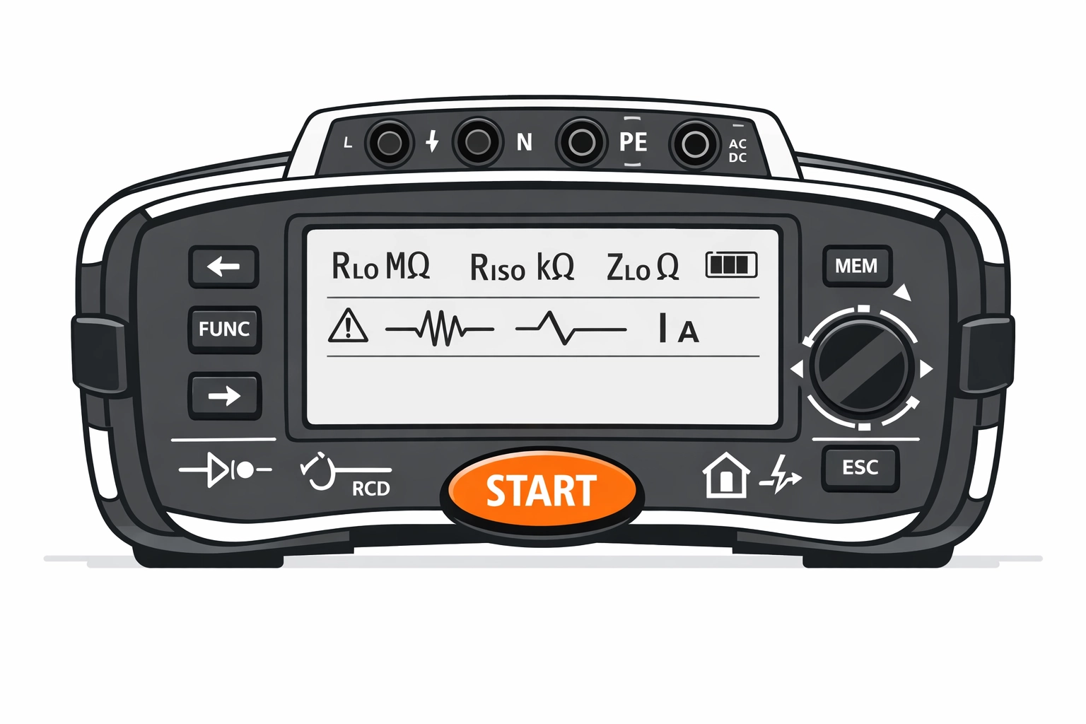 Professionelles Installationsprüfgerät für die fachgerechte Erstellung eines E-Befundes in Wien.