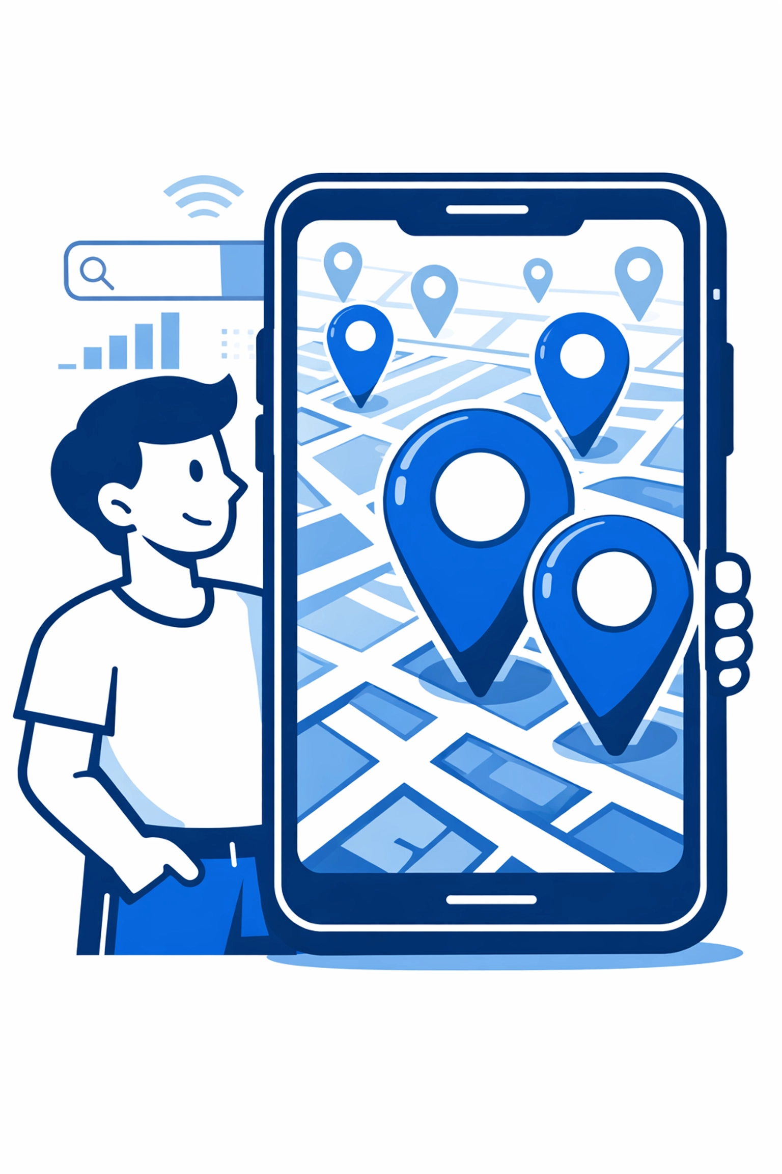 Smartphone screen showing Google Map Pack dominance for local SEO services.