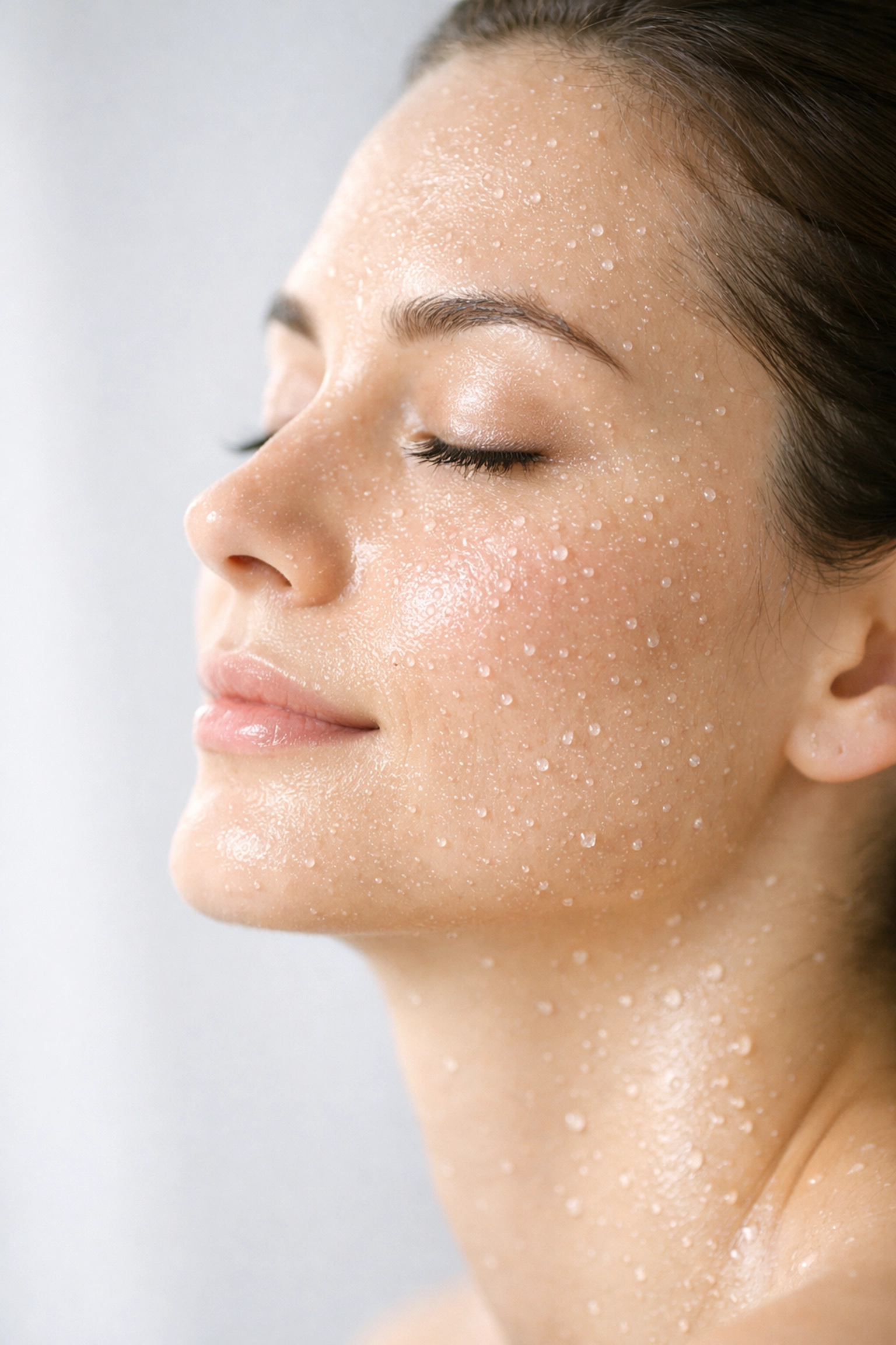 Woman with glowing, radiant skin after PRP facial treatment at Edmonton medical aesthetics clinic