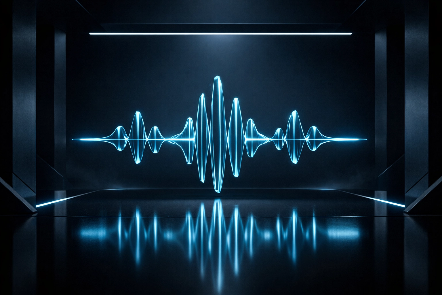 High-fidelity digital waveform highlighting professional AI sample creation and music production software.