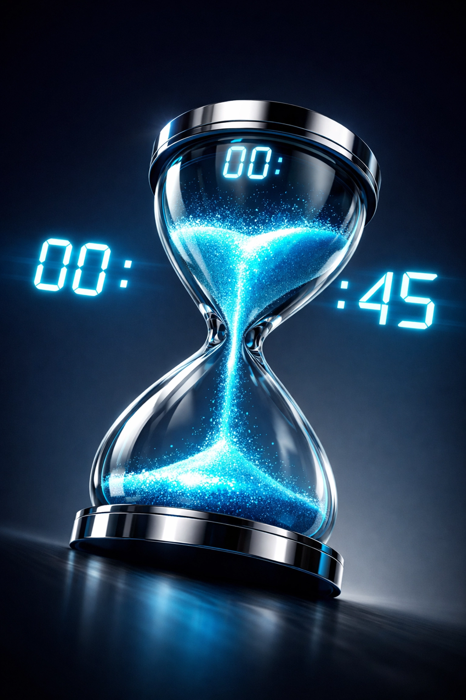 Hourglass showing fast AI lead response times reducing B2B sales delays from days to minutes