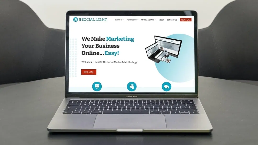 JJ Social Light Website Homepage