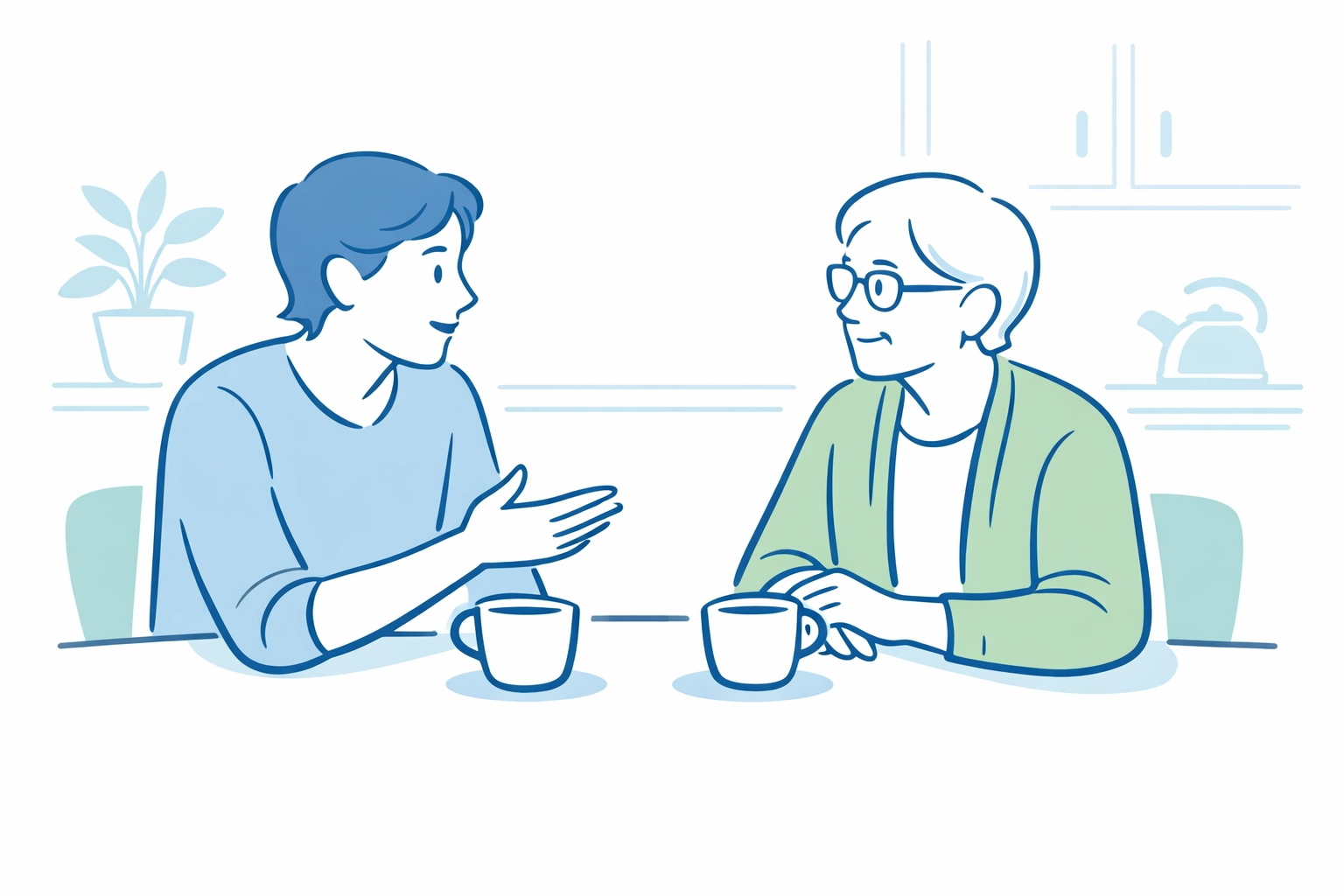 Family discussing Texas CDS program and paid caregiver responsibilities