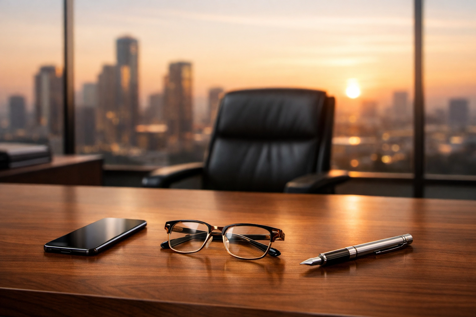 A professional executive desk representing strategic follow-up and long-term business growth.