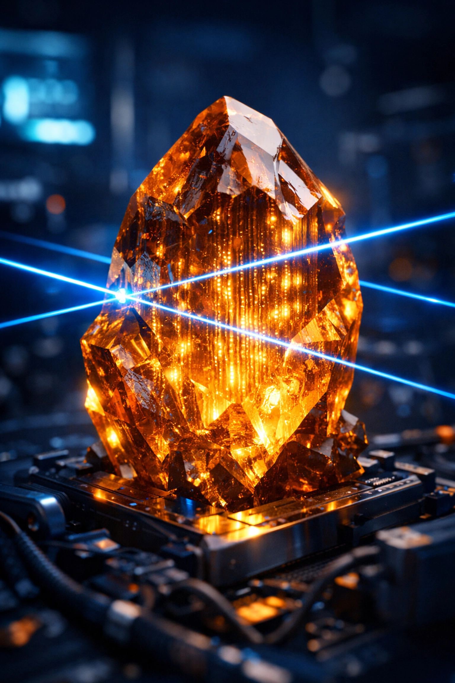 Glowing gold crystal representing Larecoin as a regulated digital commodity under the CLARITY Act H.R. 3633.