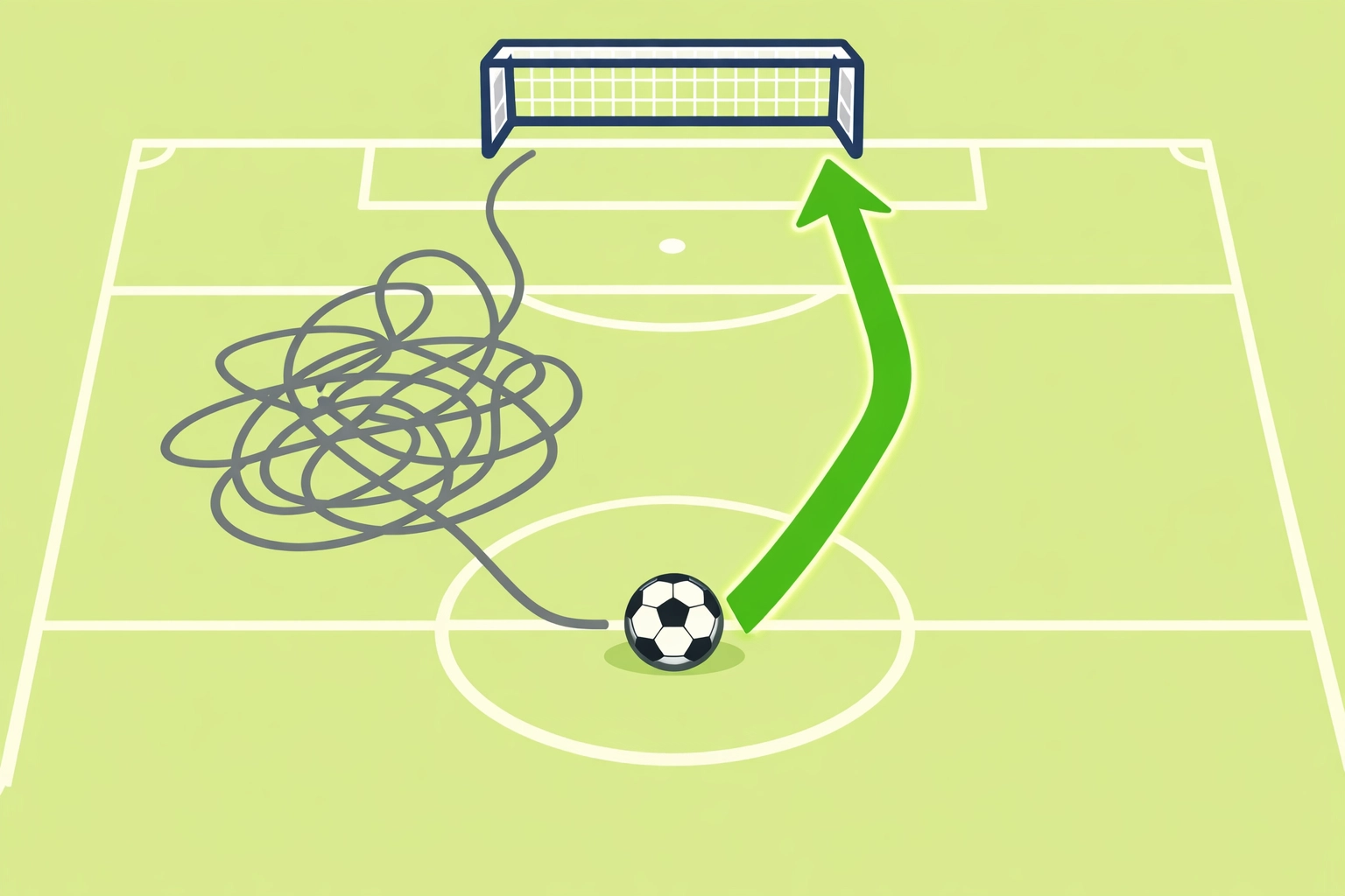 A visual guide showing a data-driven football betting strategy versus luck.