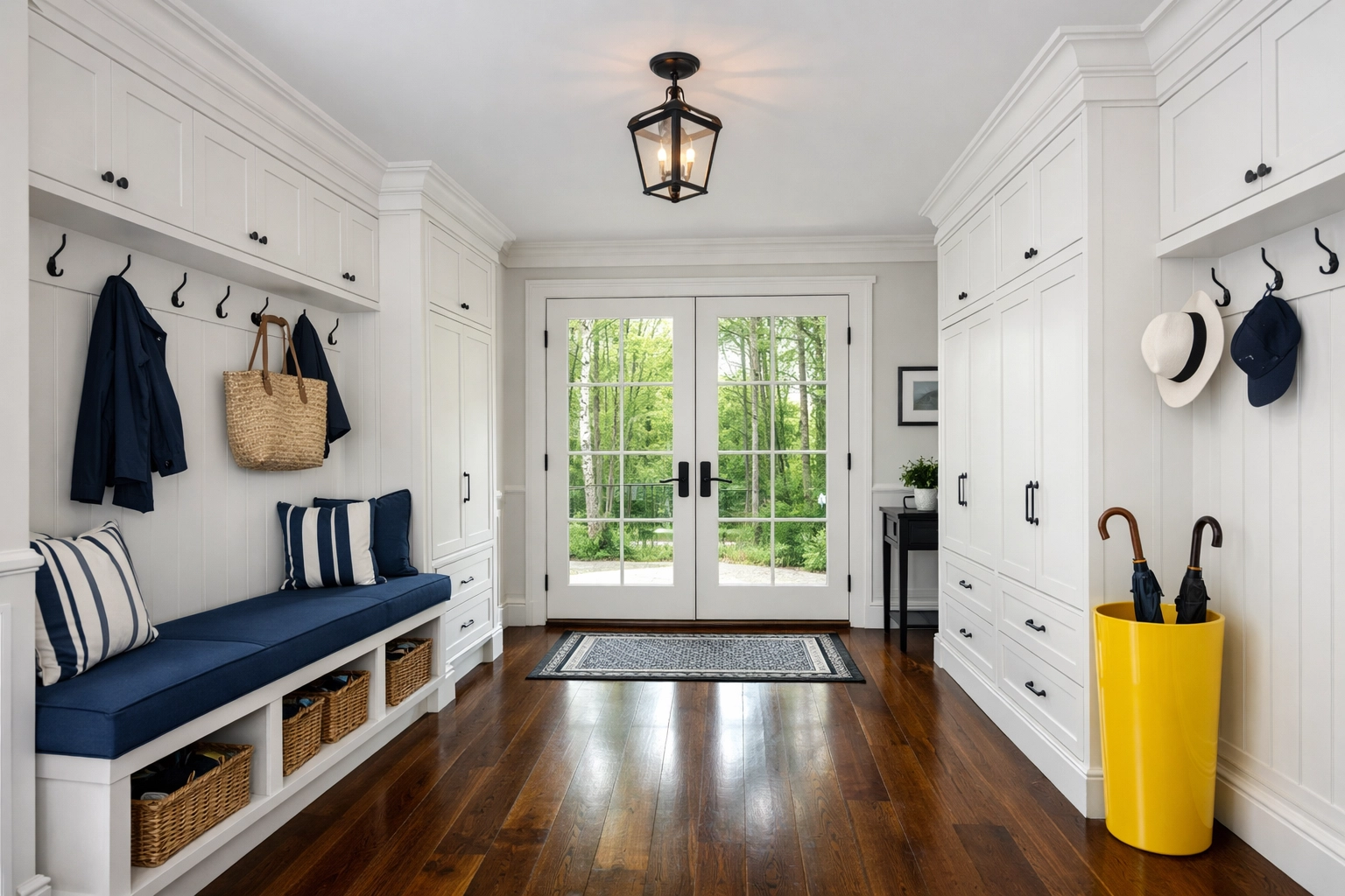 Pristine Boxford home entryway showing the results of a professional weekly house cleaning service.