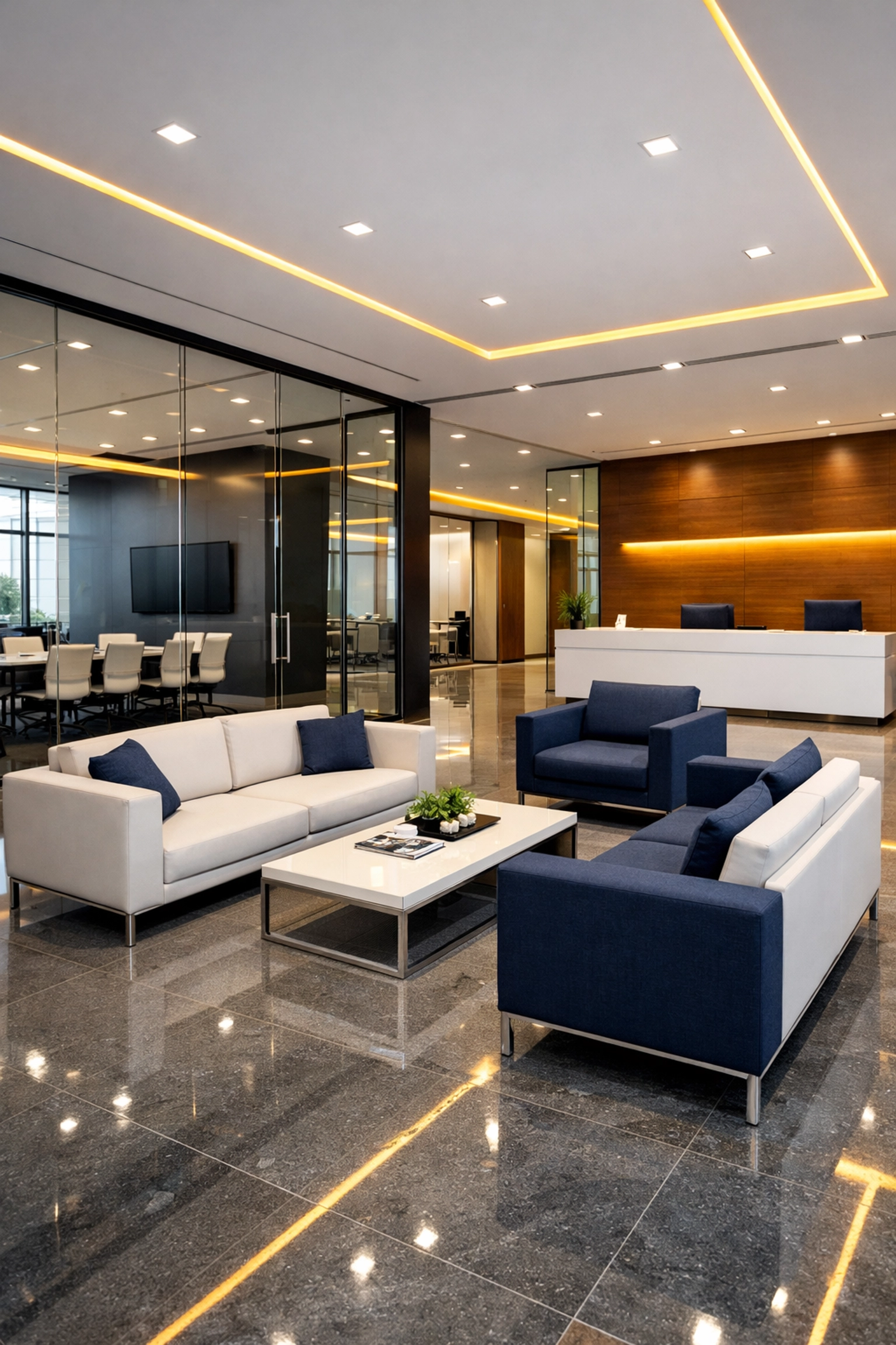 Modern office workspace in Williamstown maintained by professional commercial cleaning services.