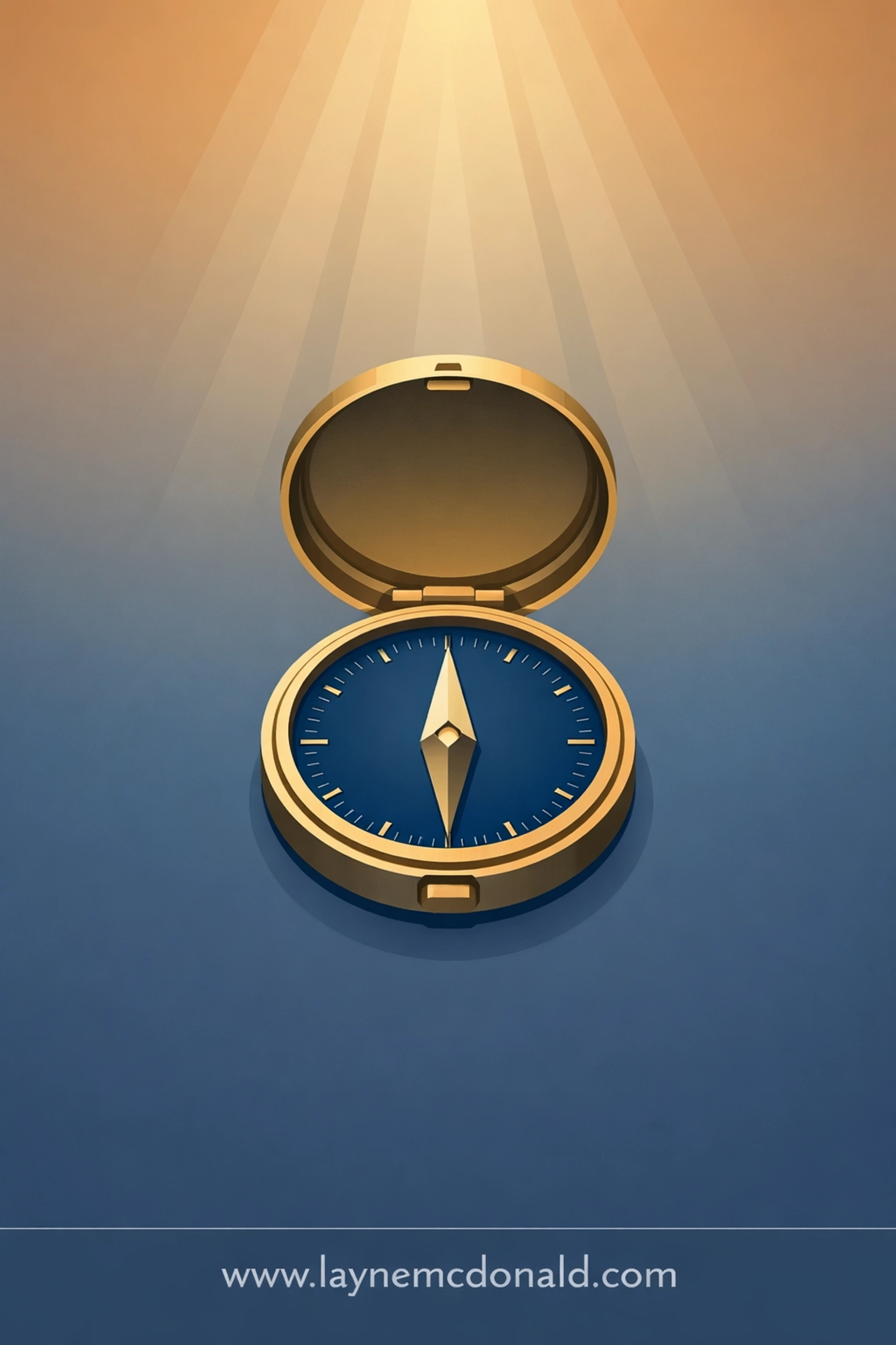 Compass without true north representing morality without God