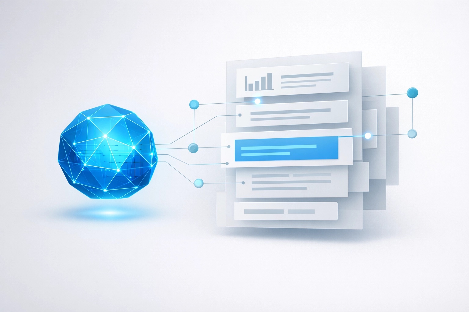 AI agent analyzing structured service page content for agentic search retrieval