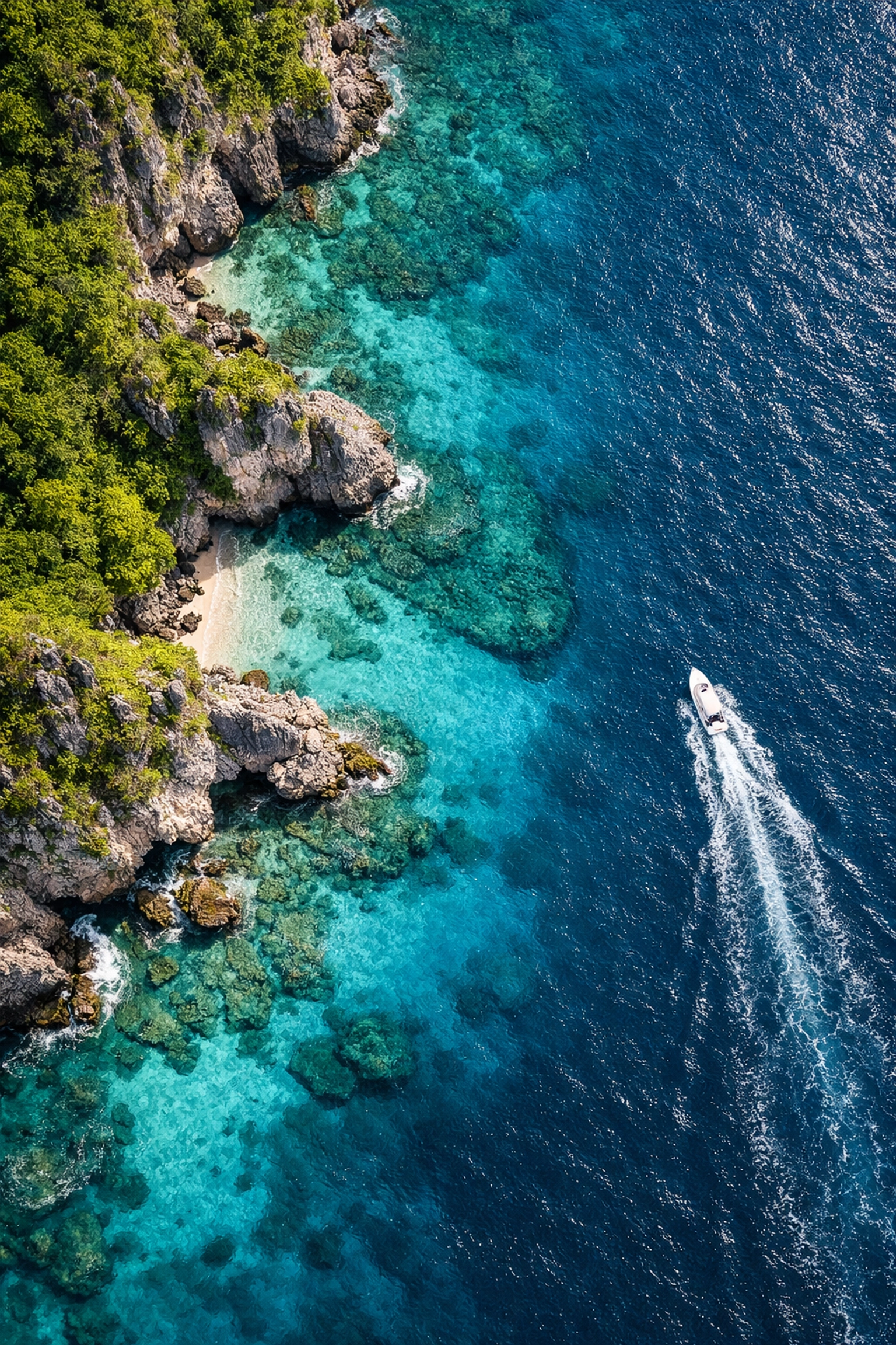 Breathtaking aerial shot of the Dominican Republic coastline, one of the best photography locations.