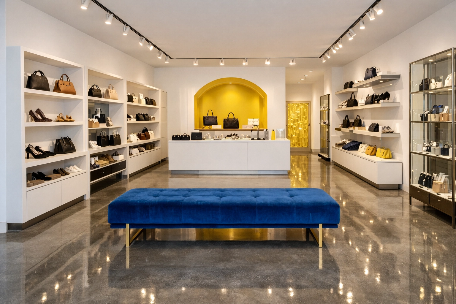 Immaculate retail space interior in Harvard, MA, maintained by professional janitorial teams.