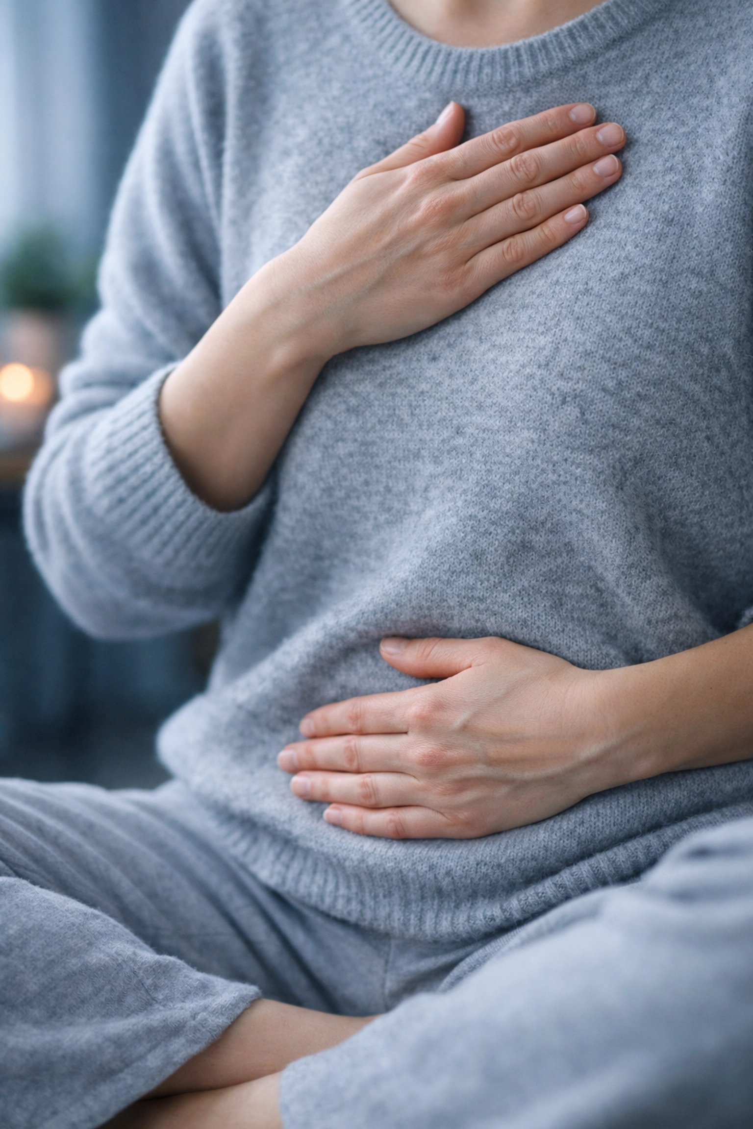 Person practicing mind-body awareness technique used by integration therapist
