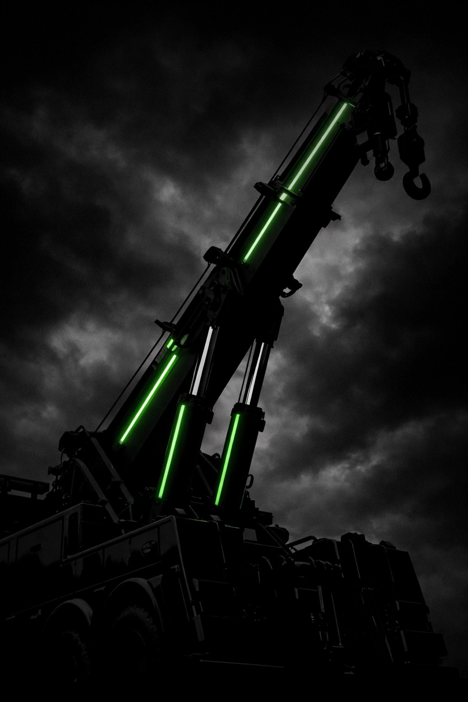 Heavy-duty rotator tow truck boom ready for Kansas City emergency vehicle recovery.