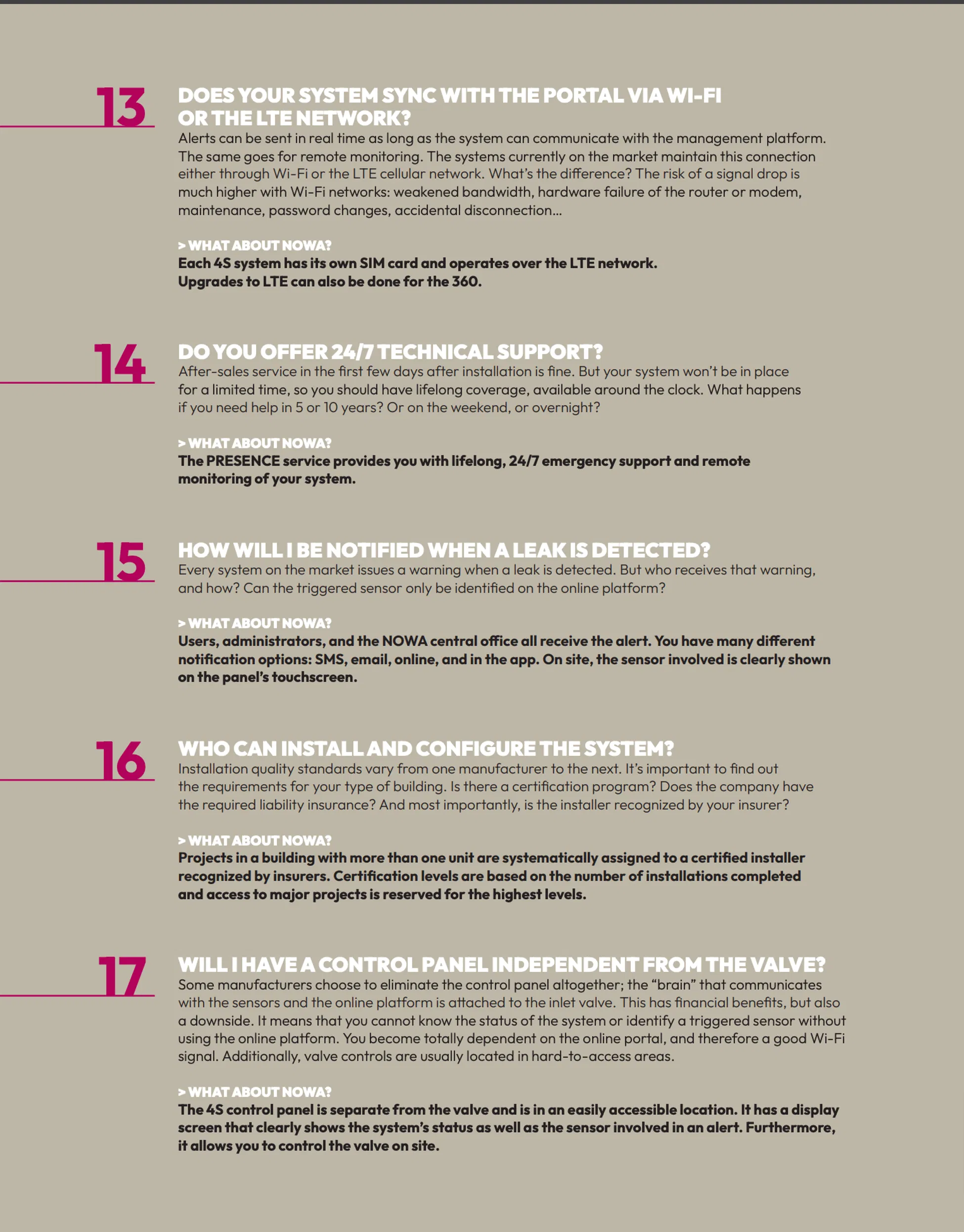 Leak Logic FAQ Communication