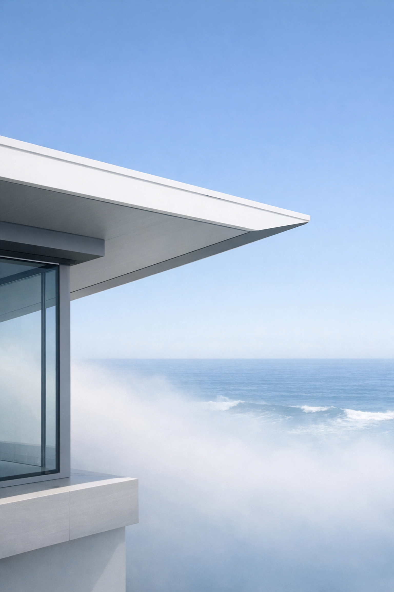 Modern metal roof edges withstand ocean mist and salt spray on Sydney's Northern Beaches.
