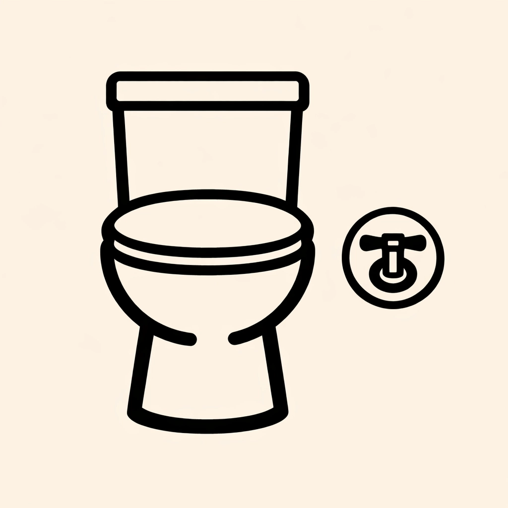 Illustration of a toilet shut-off valve used by a plumber Sarasota for emergency repairs.