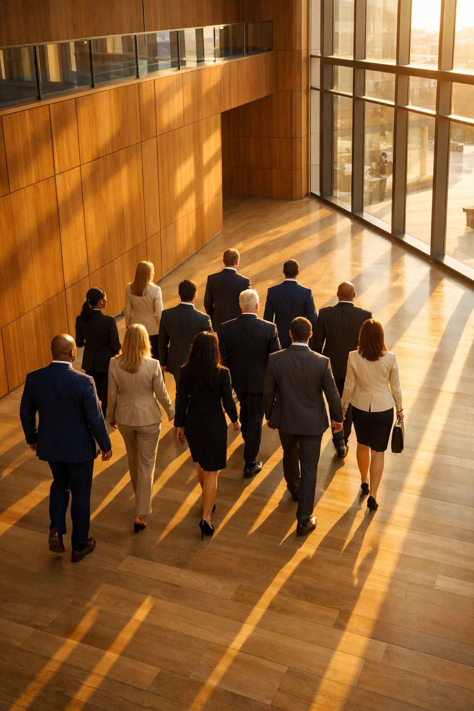 Business professionals in a modern office representing the streamlined administration of a pooled employer plan.