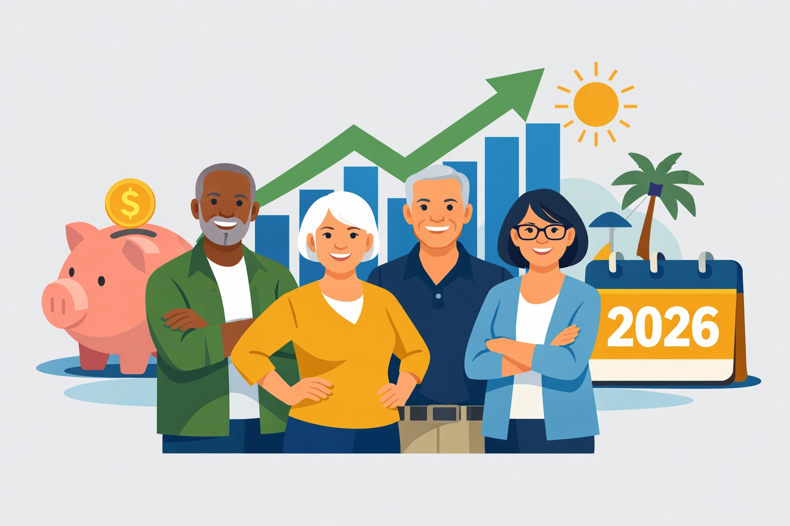 Older workers planning 2026 retirement catch-up contributions with growing savings