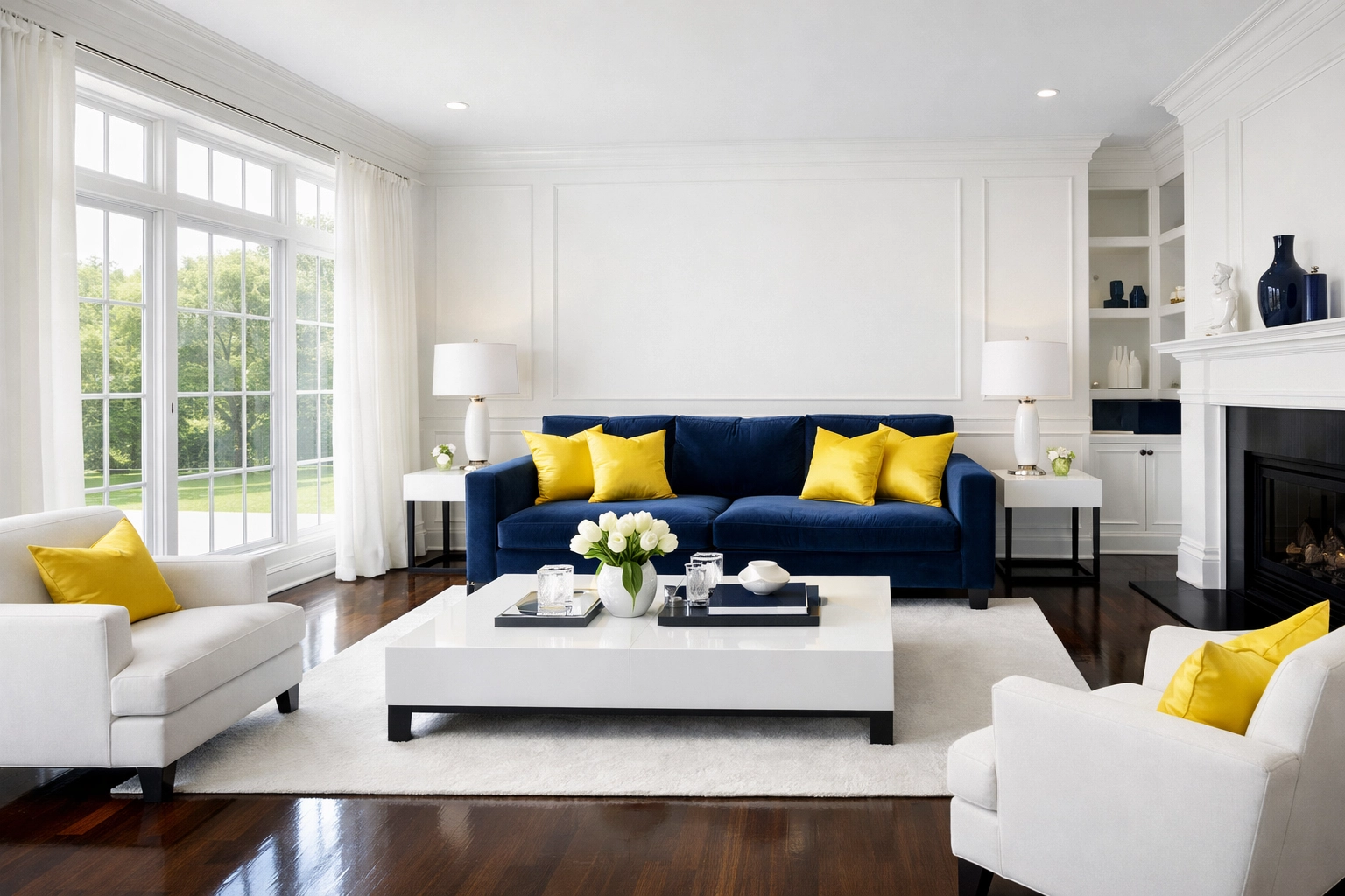 A clean and organized Hopkinton living room showing the benefits of weekly house cleaning.